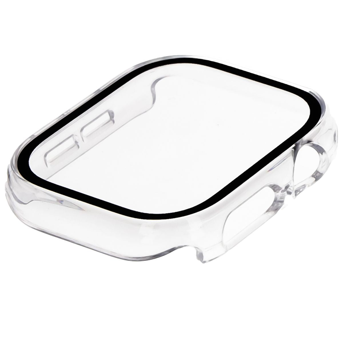 Schutzhülle mit Glas für Apple Watch 11 / 10 42mm, Bizon Case+Glass Watch, Transparent