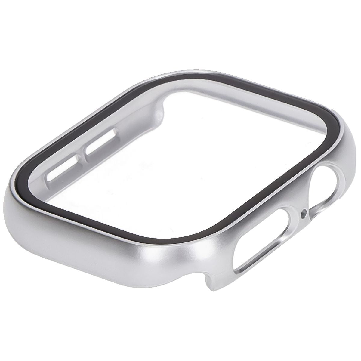Schutzhülle mit Glas für Apple Watch 11 / 10 42mm, Bizon Case+Glass Watch, Silbern