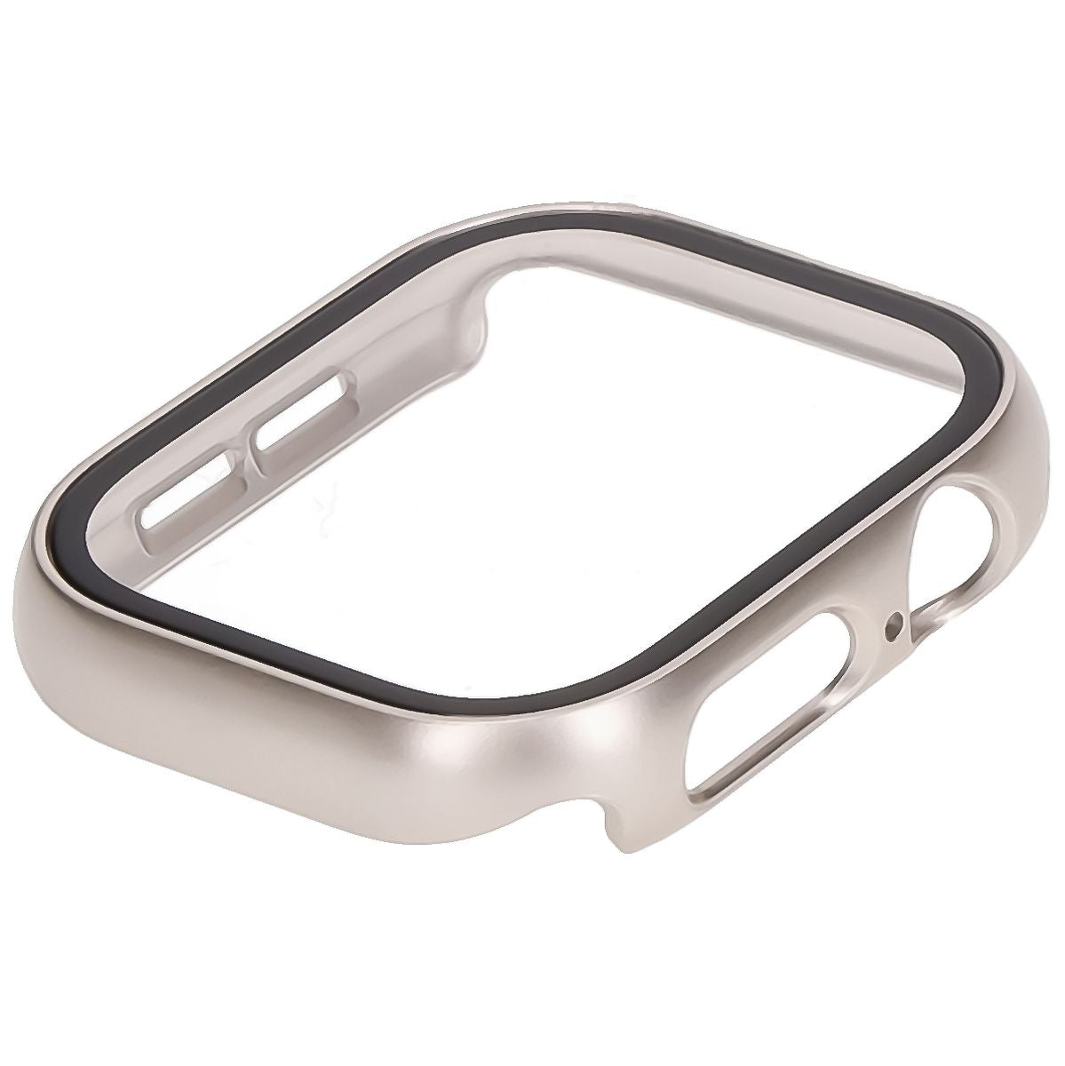Schutzhülle mit Glas für Apple Watch 11 / 10 (46mm), Bizon Case+Glass Watch, Champagner