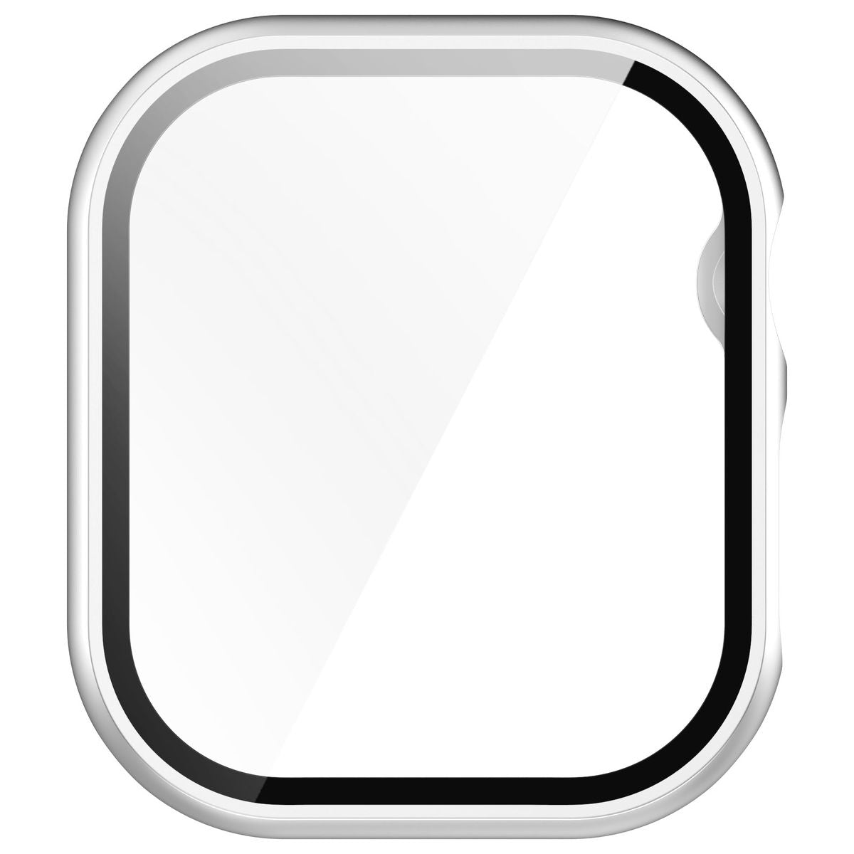 Schutzhülle mit Glas für Apple Watch 11 / 10 (46mm), Bizon Case+Glass Watch, Silbern