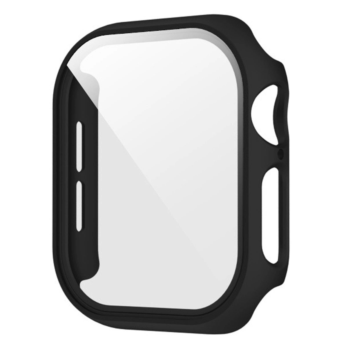 Schutzhülle mit Glas für Apple Watch SE 3 / SE 2 / SE / 6 / 5 / 4 (40 mm), Bizon Case Watch Adamo, mattes Schwarz