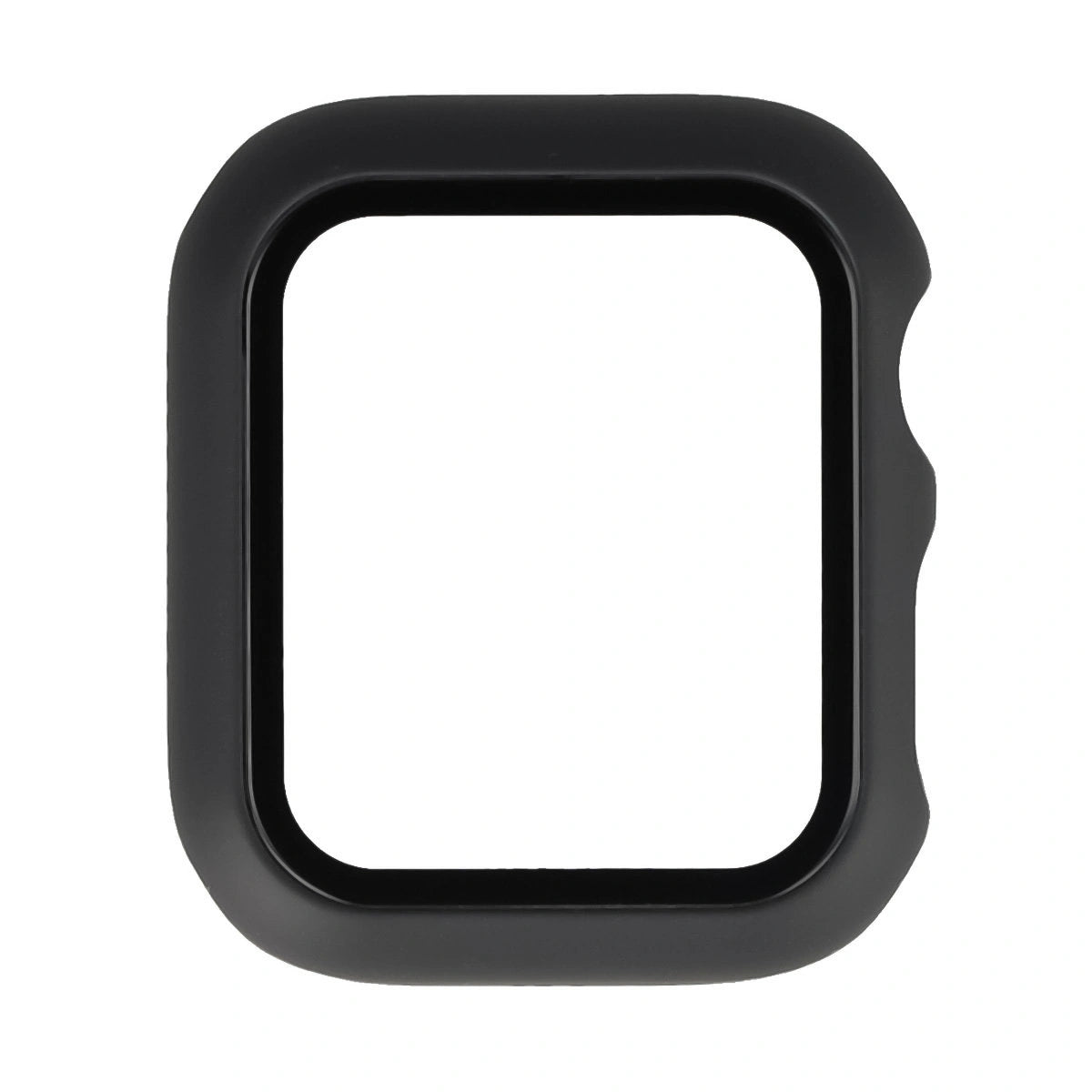 Schutzhülle mit Glas für Apple Watch SE 3 / SE 2 / SE / 6 / 5 / 4 (40 mm), Bizon Case Watch Adamo, mattes Schwarz