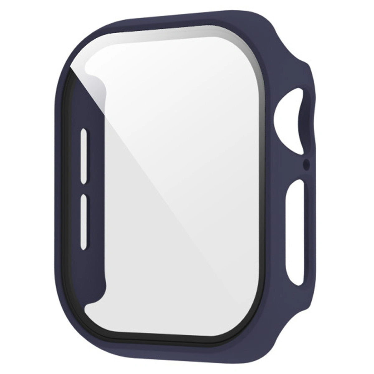 Schutzhülle mit Glas für Apple Watch SE 3 / SE 2 / SE / 6 / 5 / 4 (40 mm), Bizon Case Watch Adamo, mattes Dunkelblau