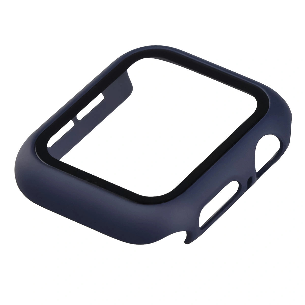 Schutzhülle mit Glas für Apple Watch SE 3 / SE 2 / SE / 6 / 5 / 4 (40 mm), Bizon Case Watch Adamo, mattes Dunkelblau