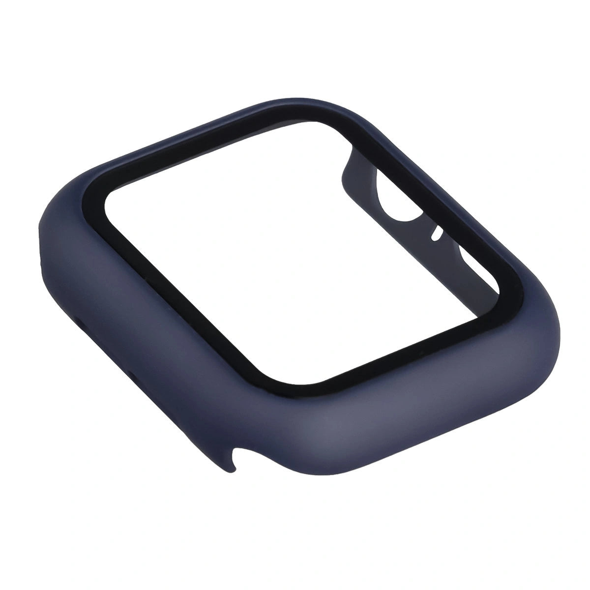 Schutzhülle mit Glas für Apple Watch SE 3 / SE 2 / SE / 6 / 5 / 4 (40 mm), Bizon Case Watch Adamo, mattes Dunkelblau