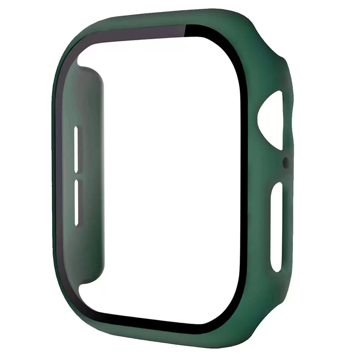 Schutzhülle mit Glas für Apple Watch SE 3 / SE 2 / SE / 6 / 5 / 4 (40 mm), Bizon Case Watch Adamo, mattes Dunkelgrün