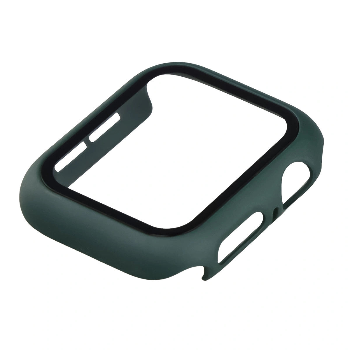 Schutzhülle mit Glas für Apple Watch SE 3 / SE 2 / SE / 6 / 5 / 4 (40 mm), Bizon Case Watch Adamo, mattes Dunkelgrün