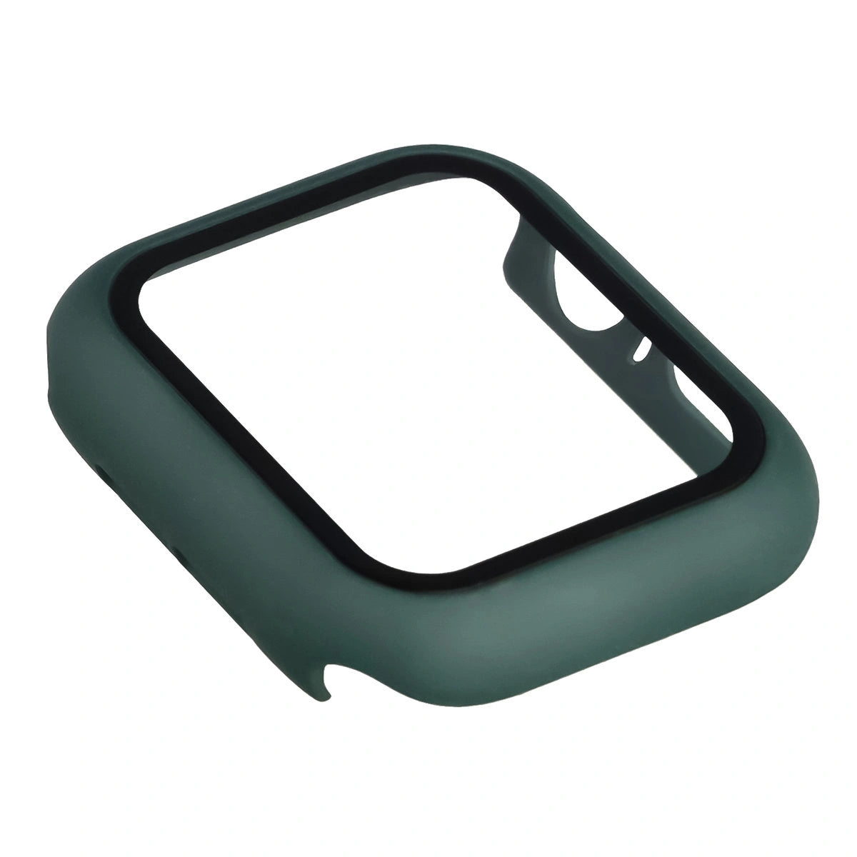 Schutzhülle mit Glas für Apple Watch SE 3 / SE 2 / SE / 6 / 5 / 4 (40 mm), Bizon Case Watch Adamo, mattes Dunkelgrün