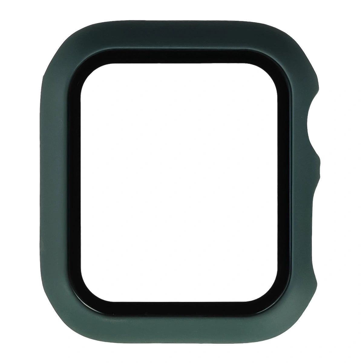 Schutzhülle mit Glas für Apple Watch SE 3 / SE 2 / SE / 6 / 5 / 4 (40 mm), Bizon Case Watch Adamo, mattes Dunkelgrün