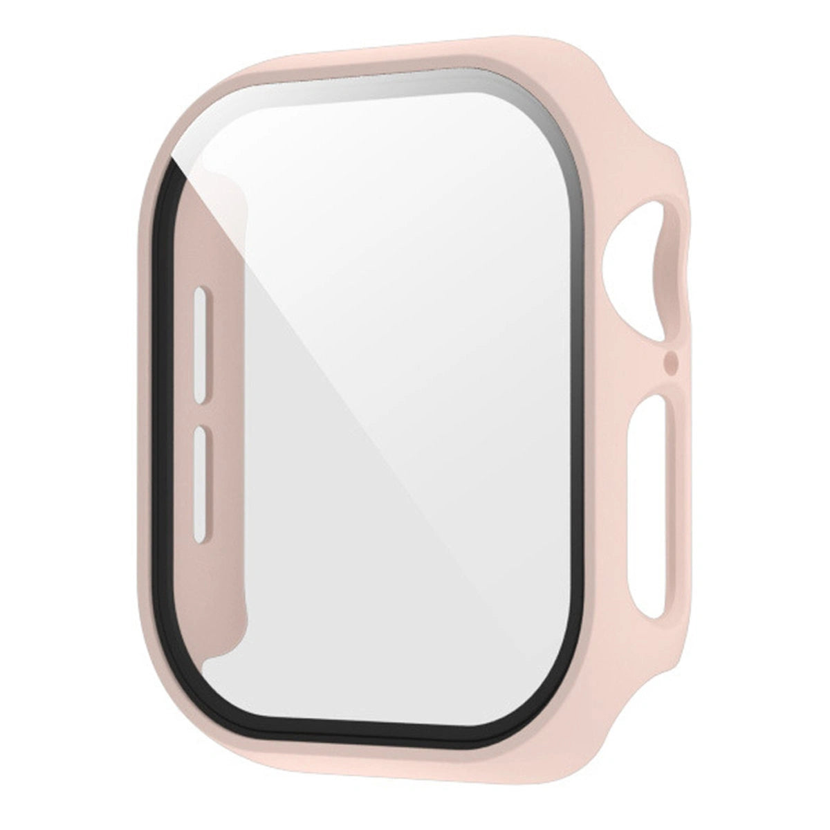 Schutzhülle mit Glas für Apple Watch SE 3 / SE 2 / SE / 6 / 5 / 4 (40 mm), Bizon Case Watch Adamo, mattes Rosa