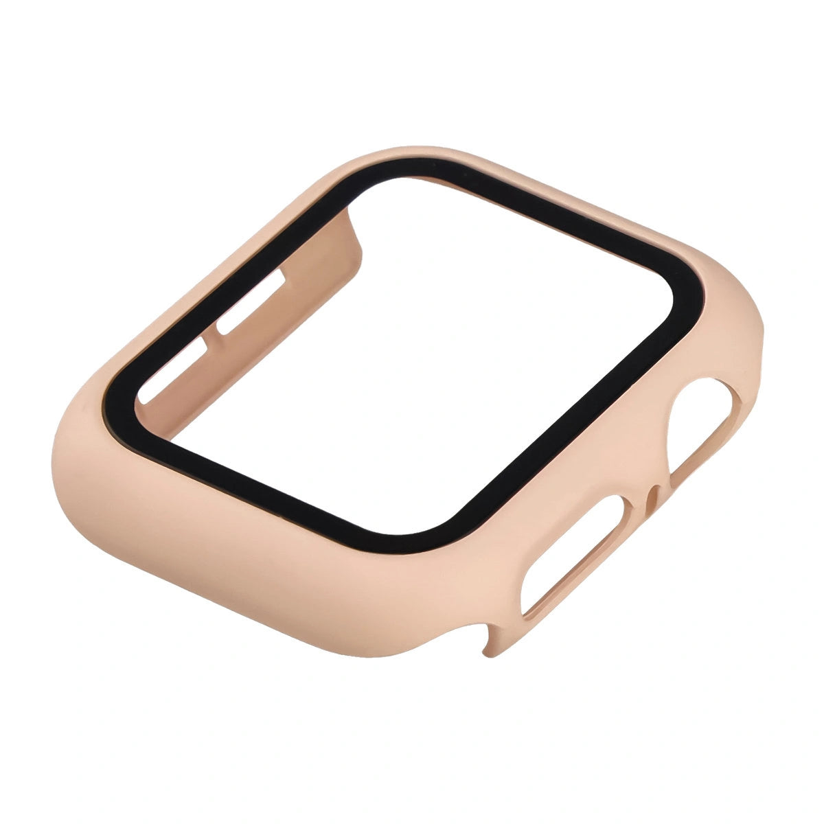 Schutzhülle mit Glas für Apple Watch SE 3 / SE 2 / SE / 6 / 5 / 4 (40 mm), Bizon Case Watch Adamo, mattes Rosa