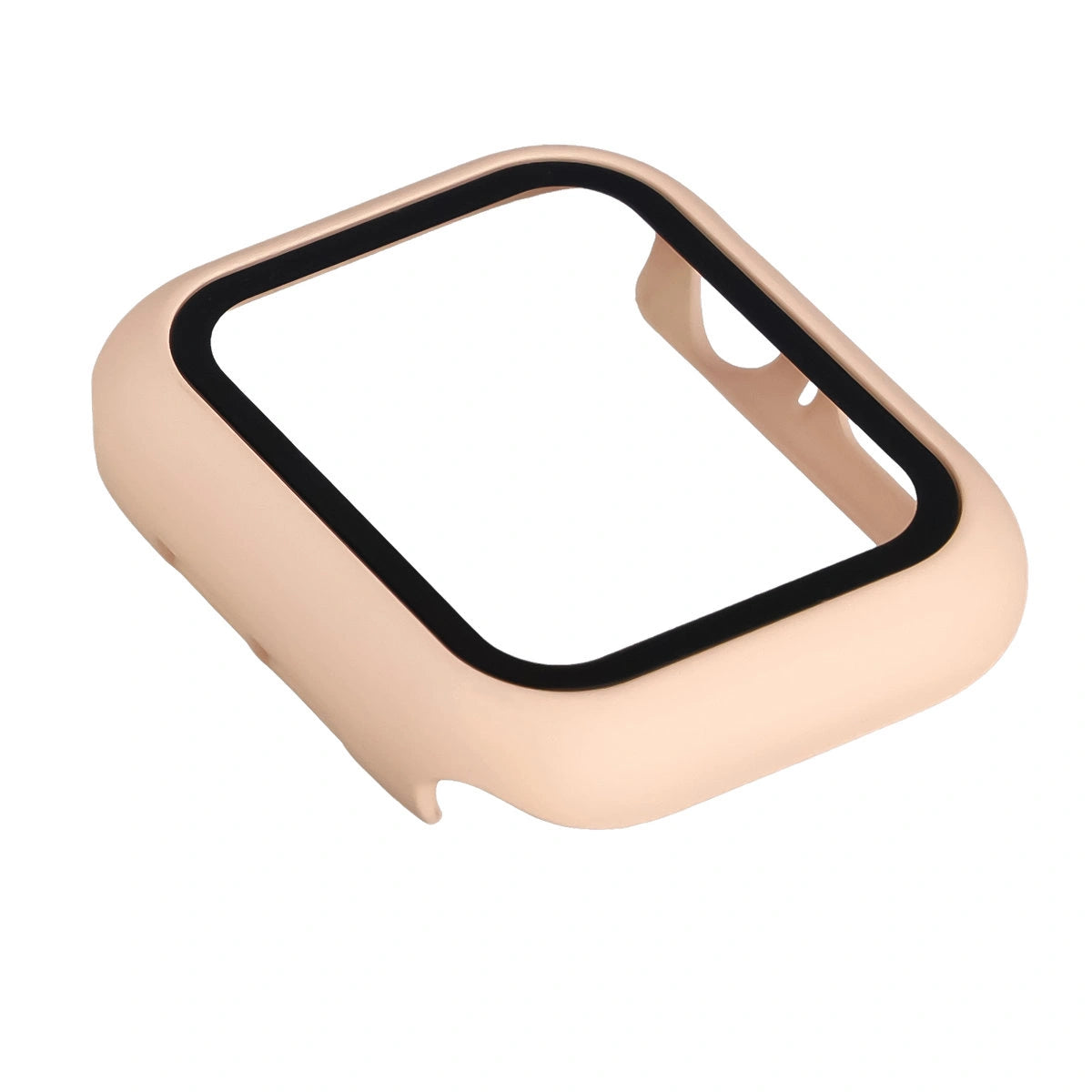 Schutzhülle mit Glas für Apple Watch SE 3 / SE 2 / SE / 6 / 5 / 4 (40 mm), Bizon Case Watch Adamo, mattes Rosa