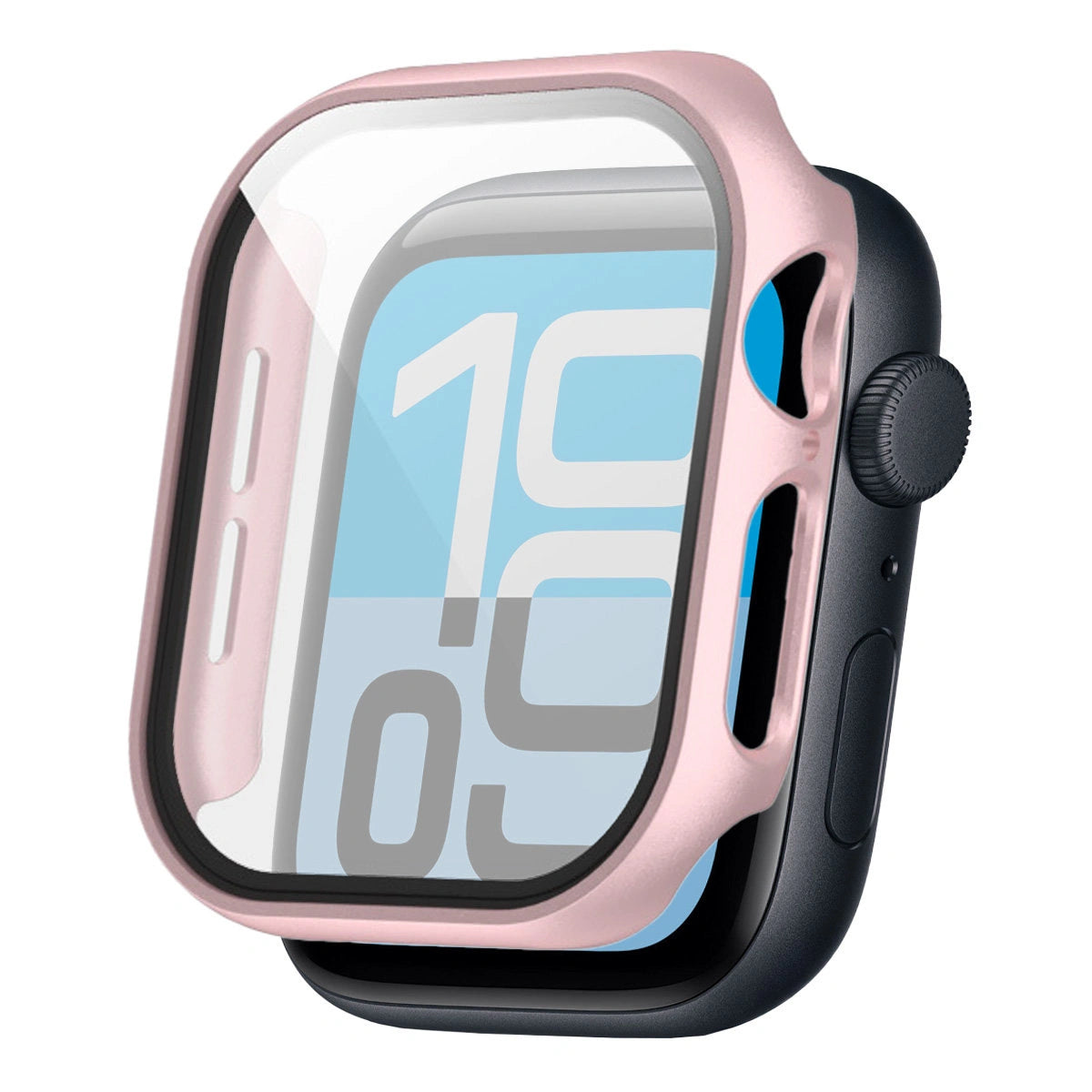 Schutzhülle mit Glas für Apple Watch SE 3 / SE 2 / SE / 6 / 5 / 4 (40 mm), Bizon Case+Glass Watch, Rosegold