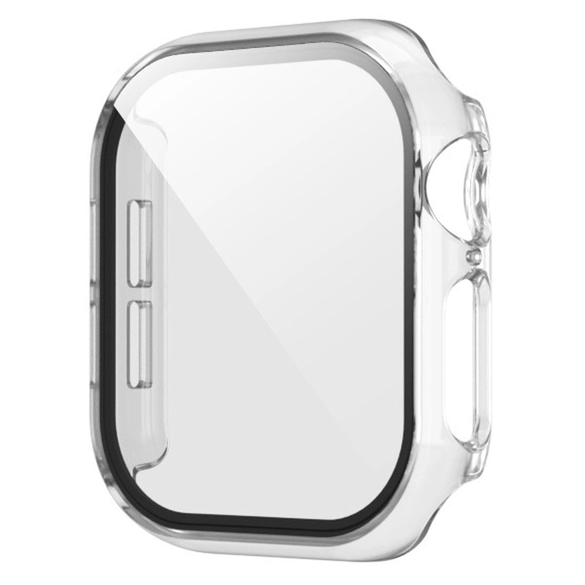 Schutzhülle mit Glas für Apple Watch SE 3 / SE 2 / SE / 6 / 5 / 4 (44 mm), Bizon Case Watch Adamo, Transparent