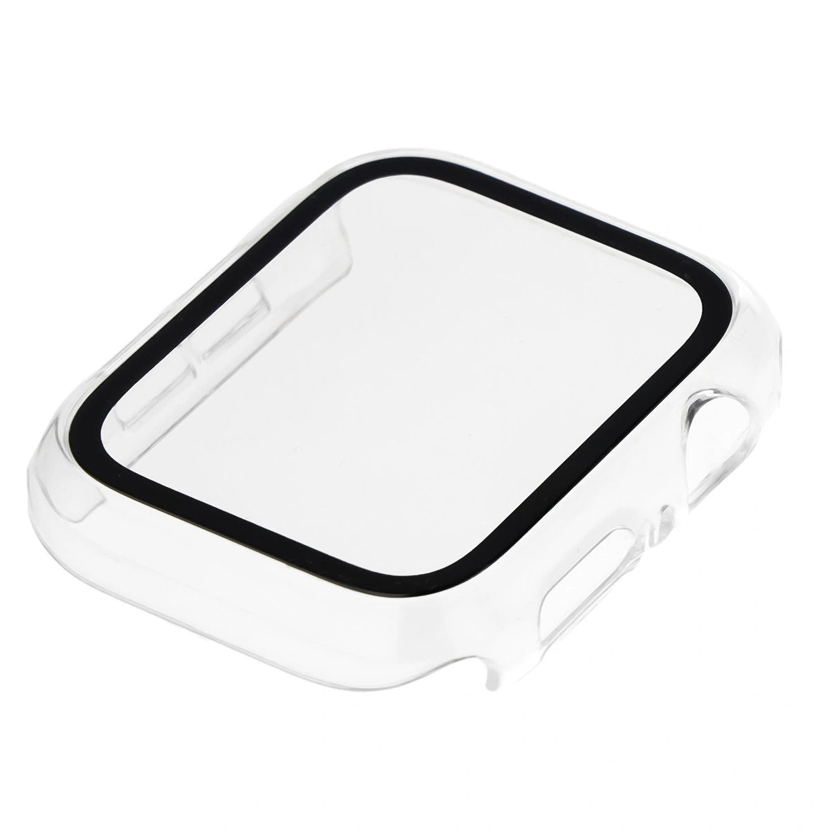 Schutzhülle mit Glas für Apple Watch SE 3 / SE 2 / SE / 6 / 5 / 4 (44 mm), Bizon Case Watch Adamo, Transparent