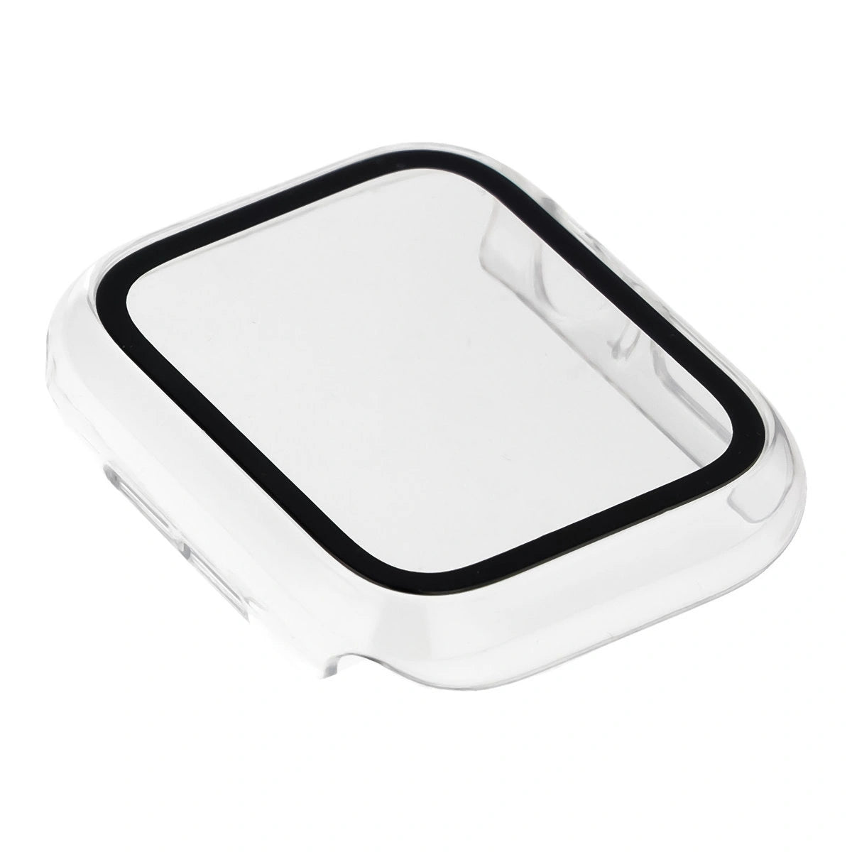Schutzhülle mit Glas für Apple Watch SE 3 / SE 2 / SE / 6 / 5 / 4 (44 mm), Bizon Case Watch Adamo, Transparent