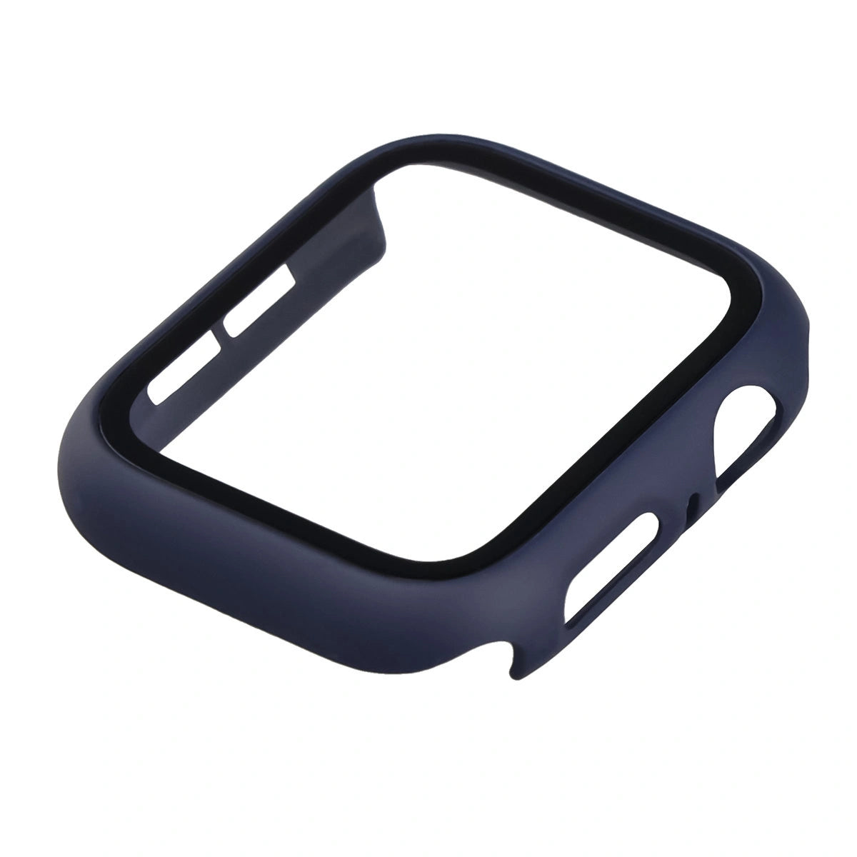 Schutzhülle mit Glas für Apple Watch SE 3 / SE 2 / SE / 6 / 5 / 4 (44 mm), Bizon Case Watch Adamo, Mattes Dunkelblau