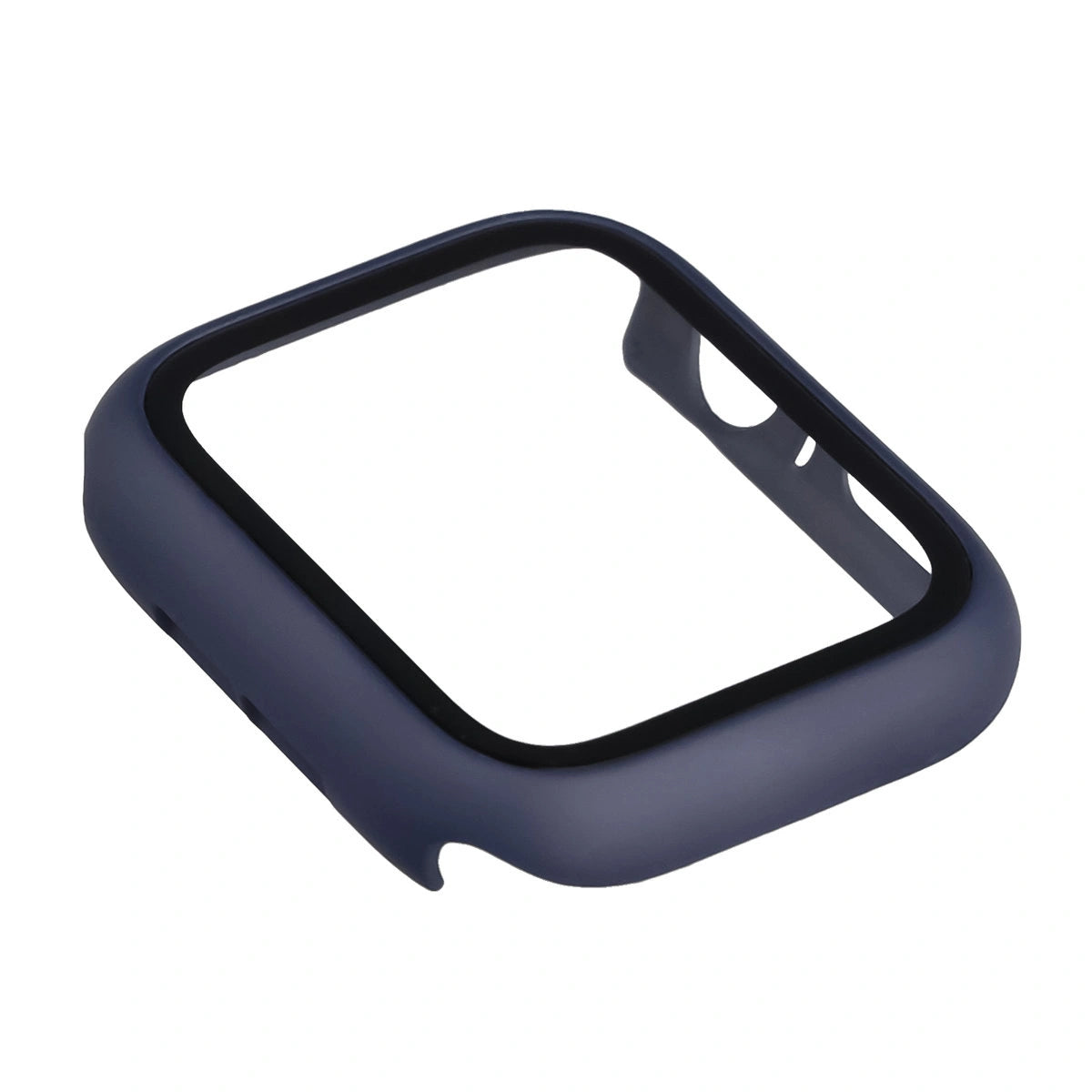 Schutzhülle mit Glas für Apple Watch SE 3 / SE 2 / SE / 6 / 5 / 4 (44 mm), Bizon Case Watch Adamo, Mattes Dunkelblau