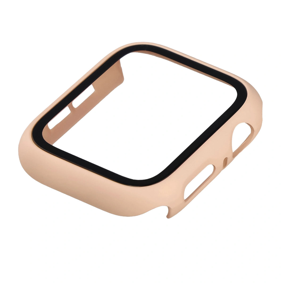 Schutzhülle mit Glas für Apple Watch SE 3 / SE 2 / SE / 6 / 5 / 4 (44 mm), Bizon Case Watch Adamo, mattes Rosa