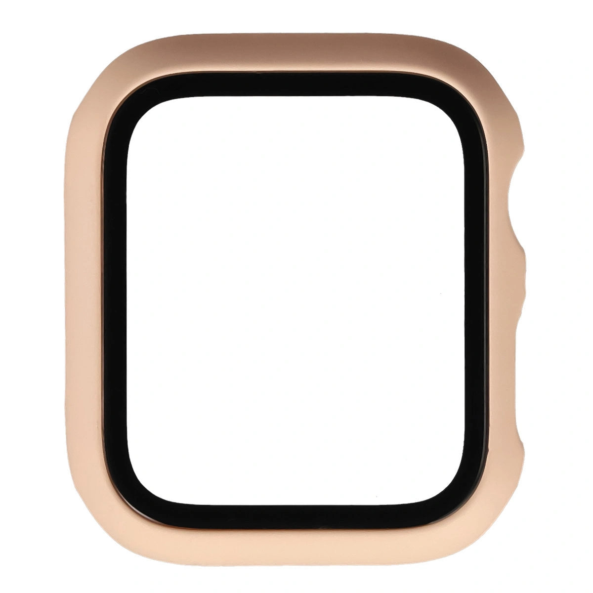 Schutzhülle mit Glas für Apple Watch SE 3 / SE 2 / SE / 6 / 5 / 4 (44 mm), Bizon Case Watch Adamo, mattes Rosa