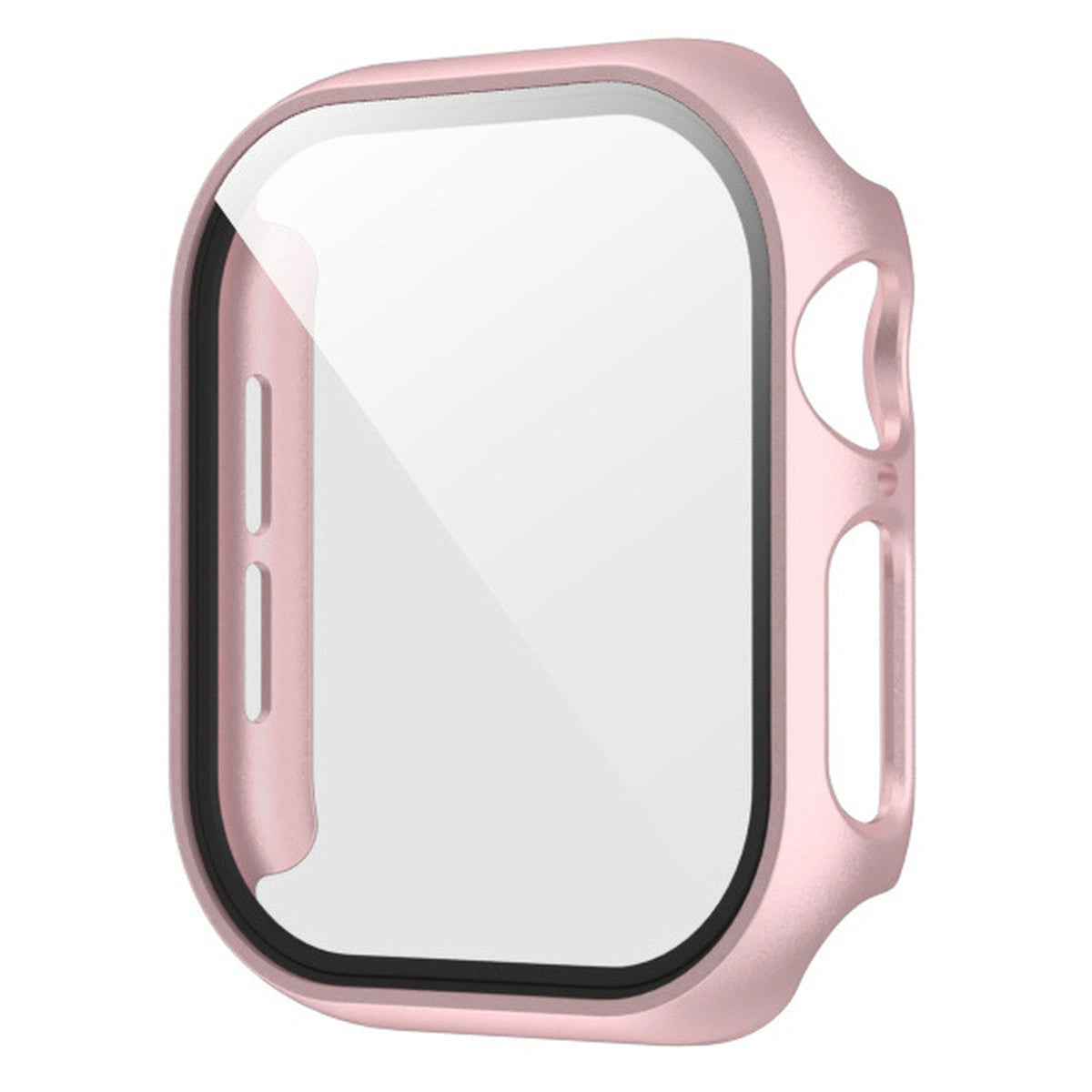 Schutzhülle mit Glas für Apple Watch SE 3 / SE 2 / SE / 6 / 5 / 4 (44 mm), Bizon Case Watch Adamo, Satin Rosa