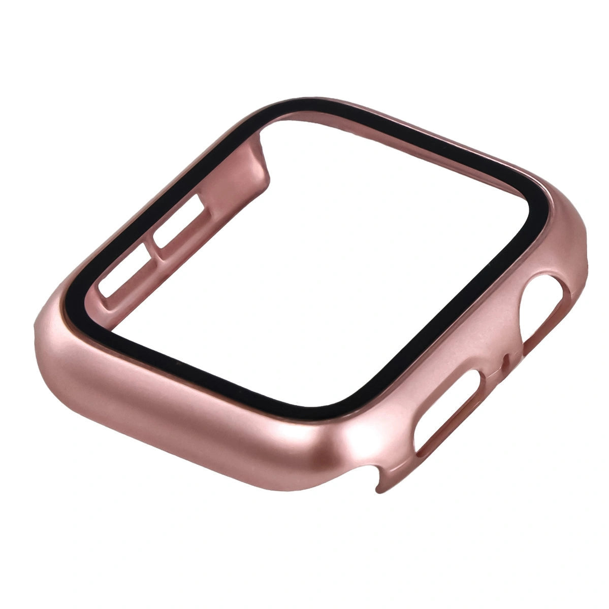 Schutzhülle mit Glas für Apple Watch SE 3 / SE 2 / SE / 6 / 5 / 4 (44 mm), Bizon Case Watch Adamo, Satin Rosa