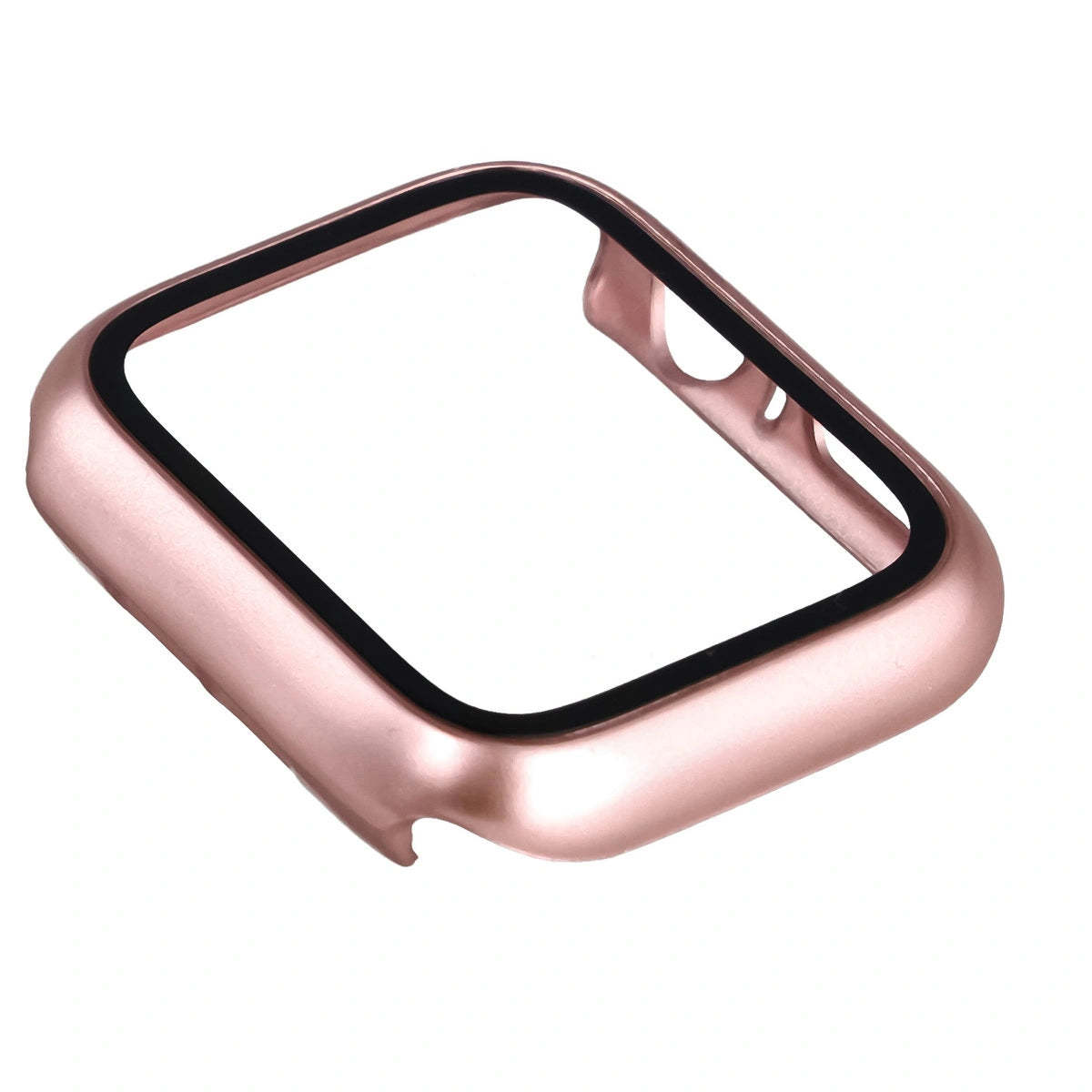 Schutzhülle mit Glas für Apple Watch SE 3 / SE 2 / SE / 6 / 5 / 4 (44 mm), Bizon Case Watch Adamo, Satin Rosa