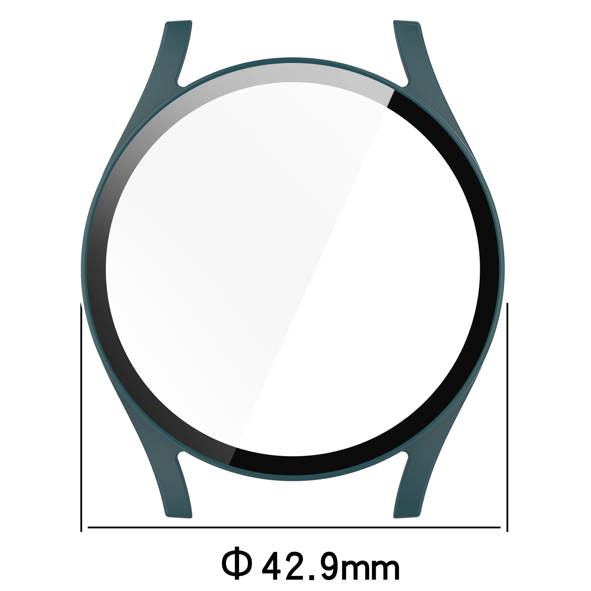 Schutzhülle mit Glas für Galaxy Watch 7 40 mm, Bizon Case+Glass Watch, Grün