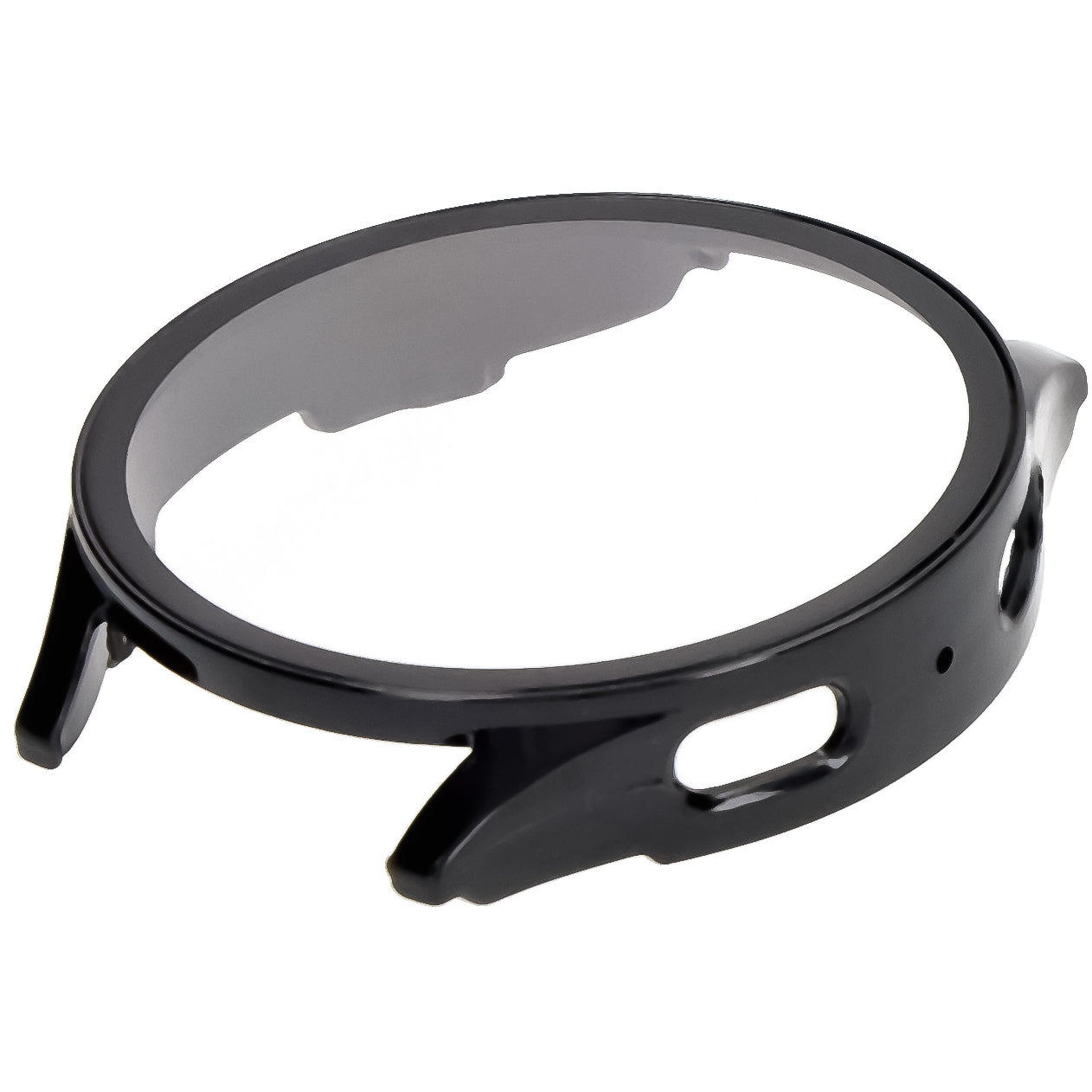 Schutzhülle mit Glas für Galaxy Watch 7 44 mm, Bizon Case Watch Adamo, Schwarz