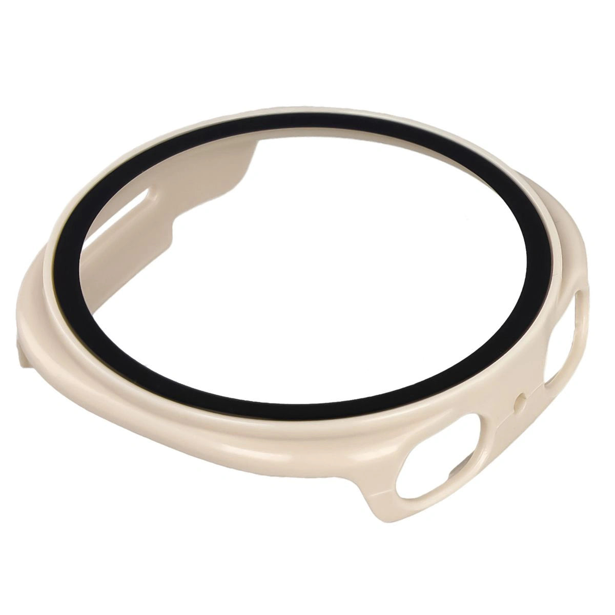 Schutzhülle mit Glas für Samsung Galaxy Watch 8 40 mm, Bizon Case+Glass Watch, Beige