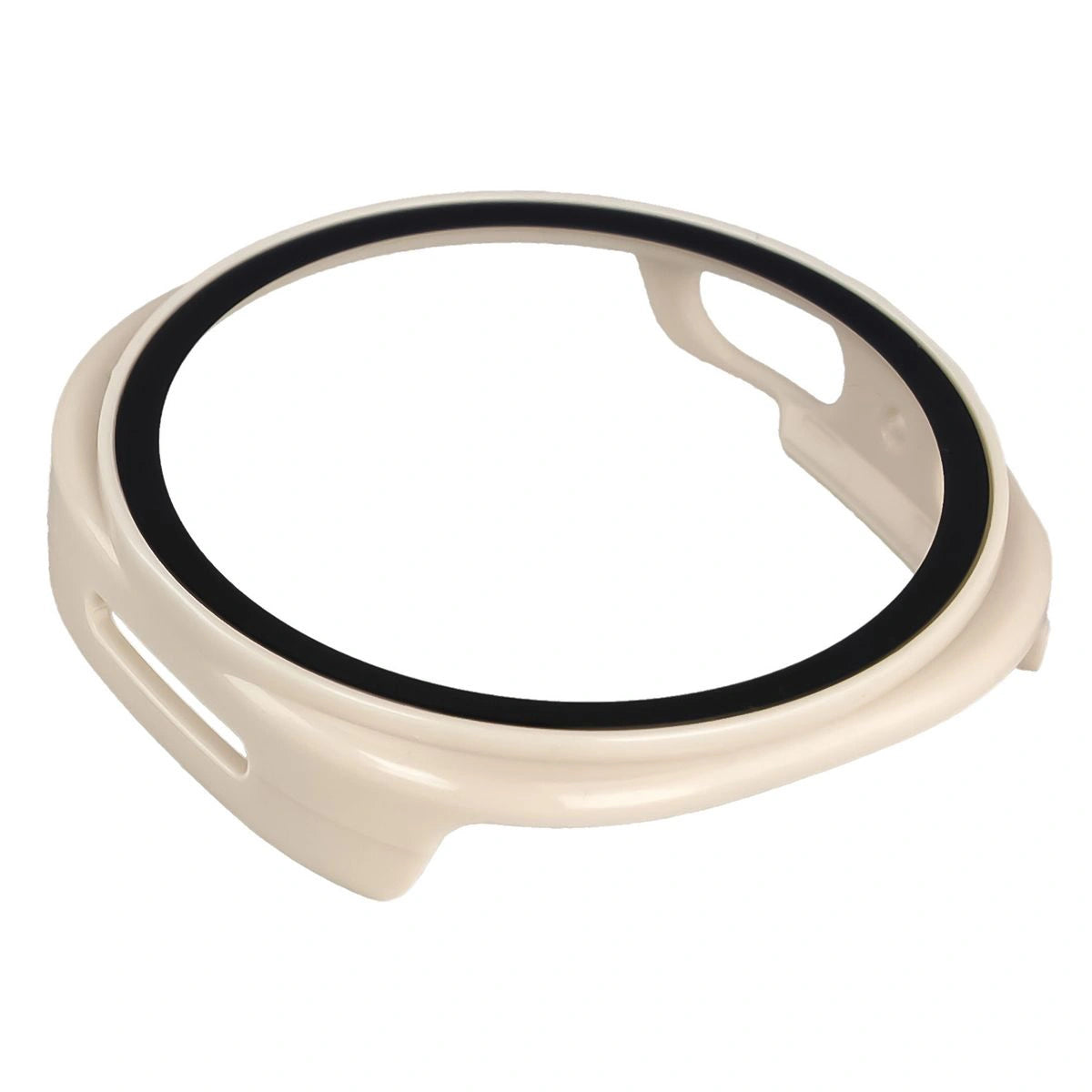 Schutzhülle mit Glas für Samsung Galaxy Watch 8 40 mm, Bizon Case+Glass Watch, Beige