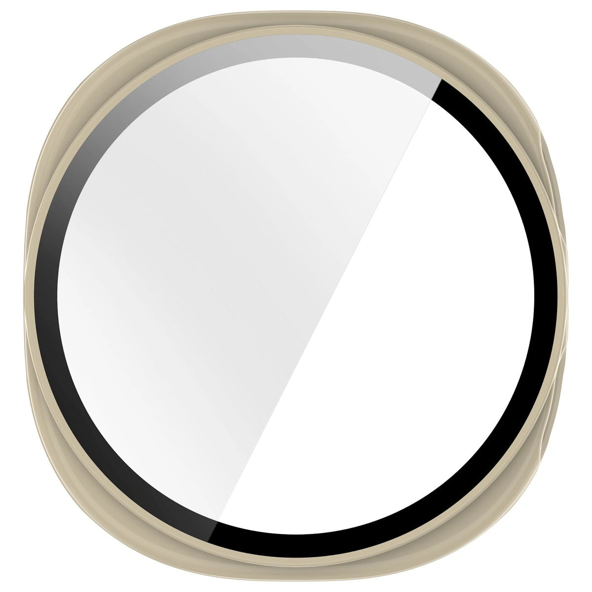 Schutzhülle mit Glas für Samsung Galaxy Watch 8 40 mm, Bizon Case+Glass Watch, Beige