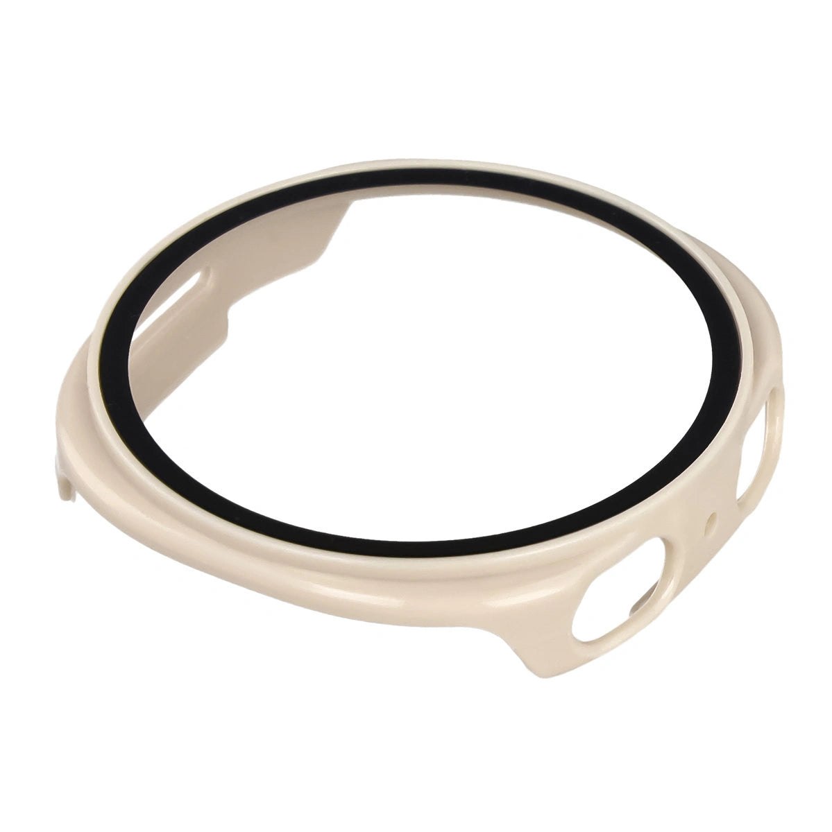 Schutzhülle mit Glas für Samsung Galaxy Watch 8 44 mm, Bizon Case Watch Adamo, Beige