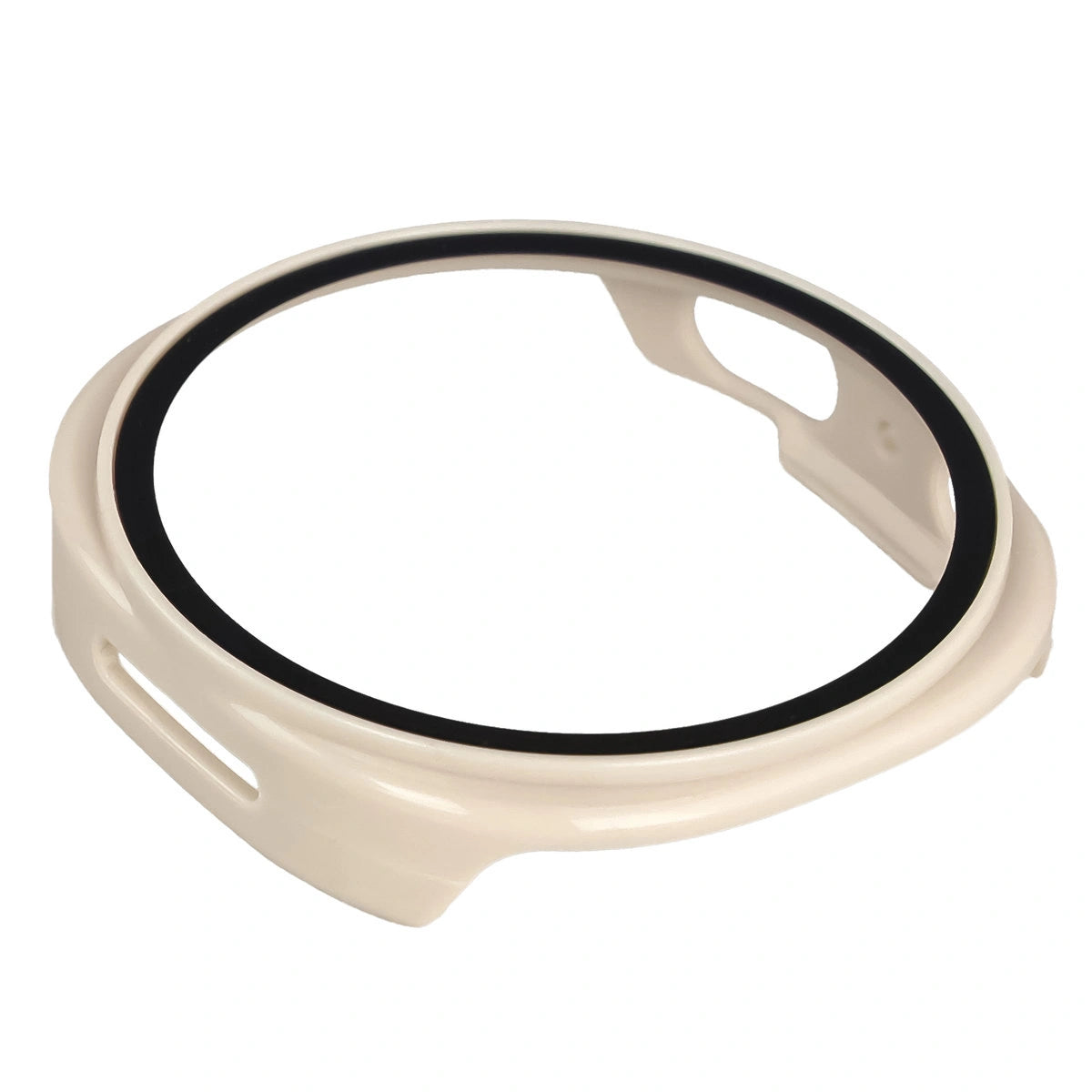 Schutzhülle mit Glas für Samsung Galaxy Watch 8 44 mm, Bizon Case Watch Adamo, Beige
