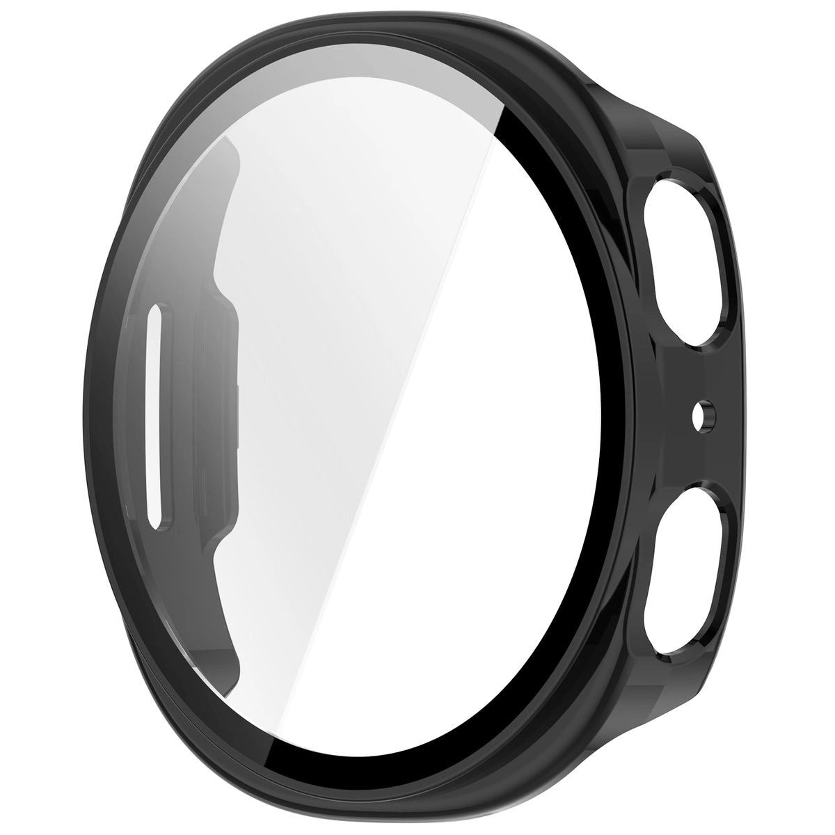 Schutzhülle mit Glas für Samsung Galaxy Watch 8 44 mm, Bizon Case Watch Adamo, Schwarz