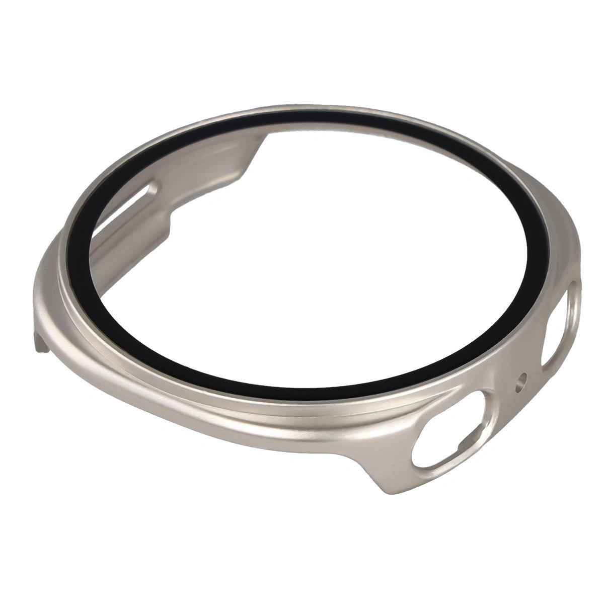 Schutzhülle mit Glas für Samsung Galaxy Watch 8 44 mm, Bizon Case Watch Adamo, Champagner