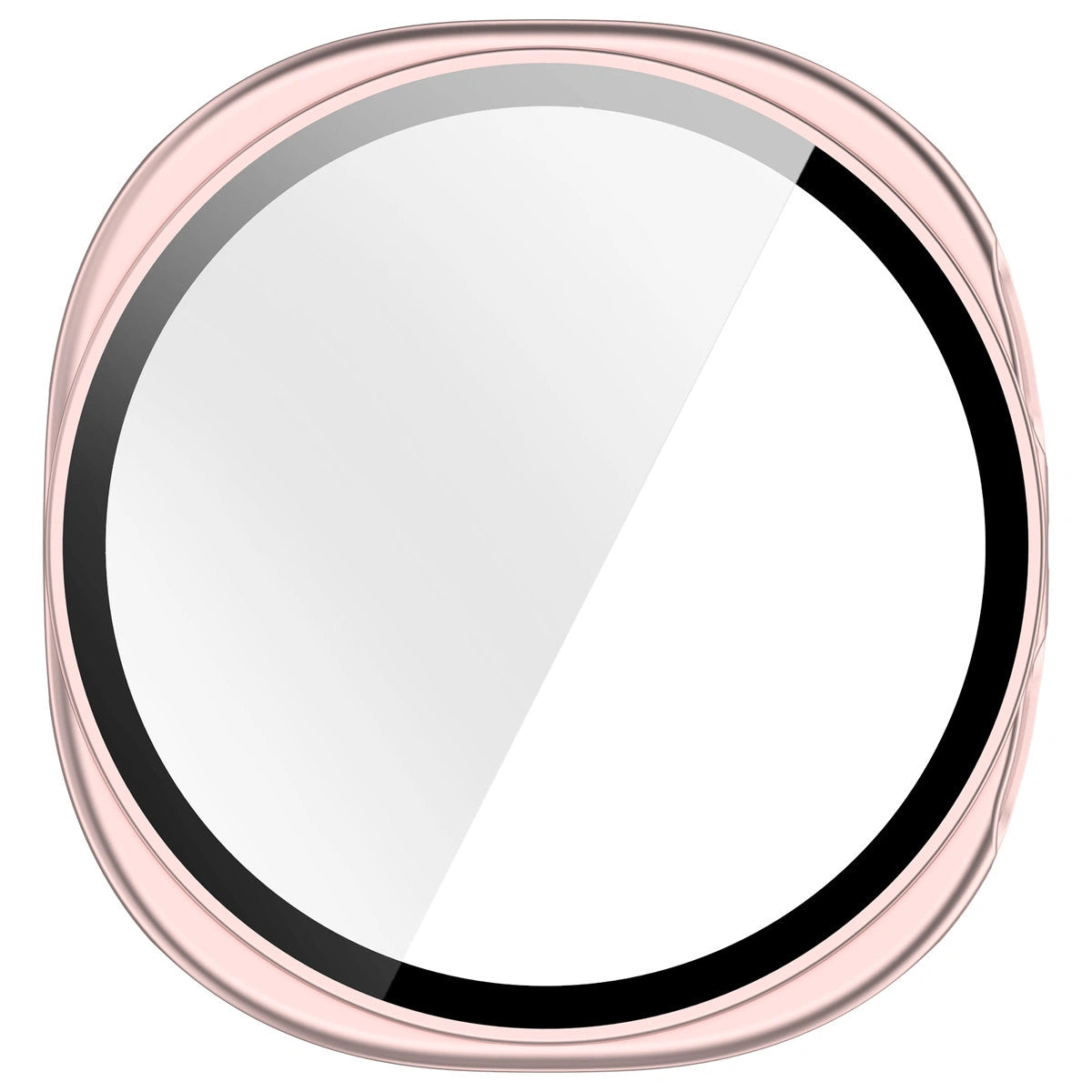 Schutzhülle mit Glas für Samsung Galaxy Watch 8 44 mm, Bizon Case Watch Adamo, Satin Rosa