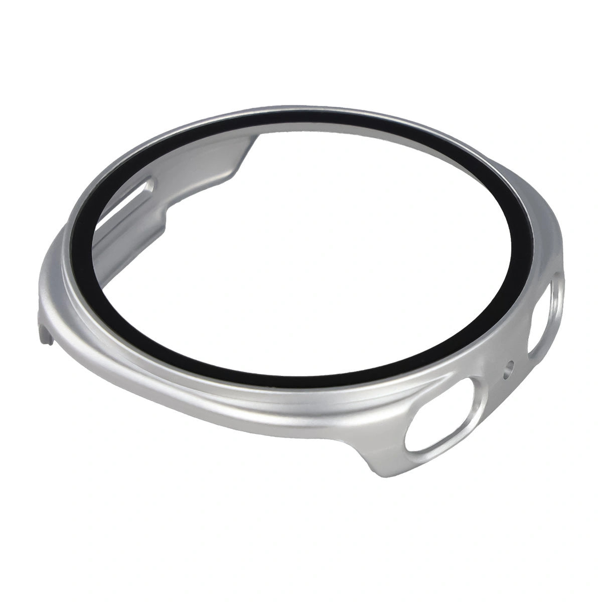 Schutzhülle mit Glas für Samsung Galaxy Watch 8 44 mm, Bizon Case Watch Adamo, Silber