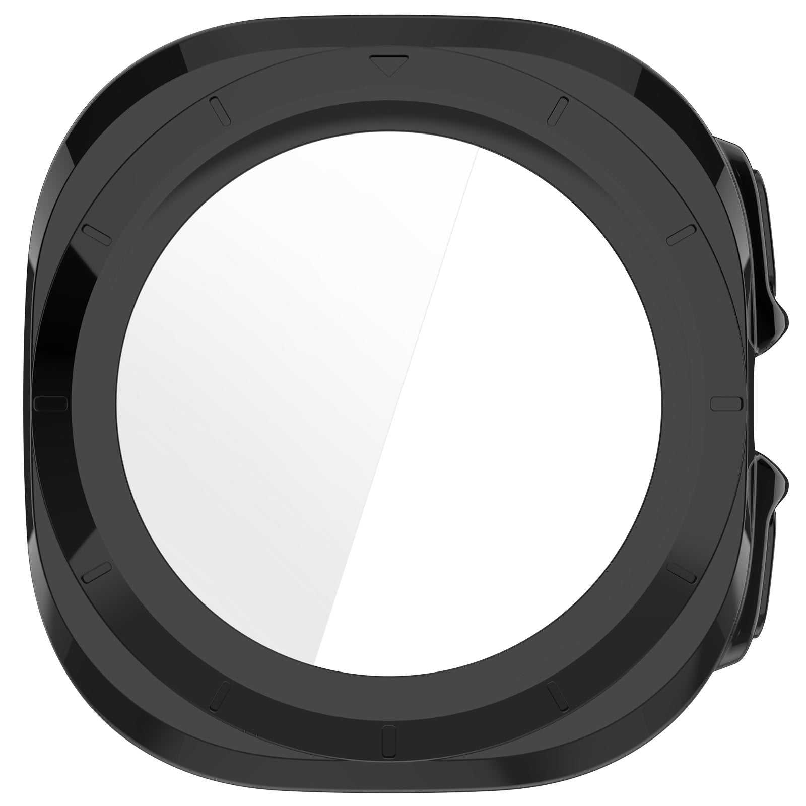 Schutzhülle mit Glas für Galaxy Watch Ultra 2 / Ultra, Bizon Case+Glass Watch, Schwarz