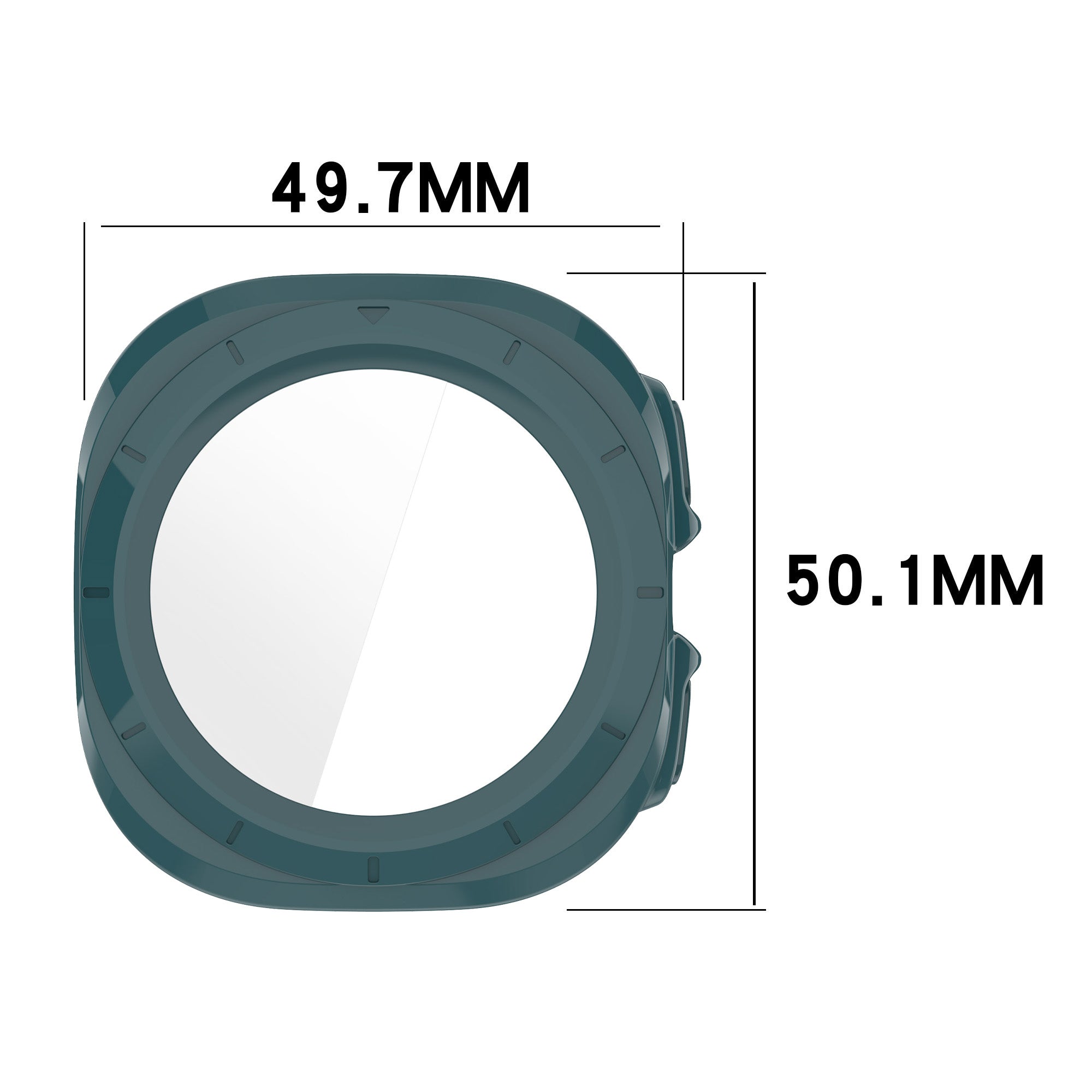 Schutzhülle mit Glas für Galaxy Watch Ultra 2 / 1, Bizon Case Watch Adamo, Grün
