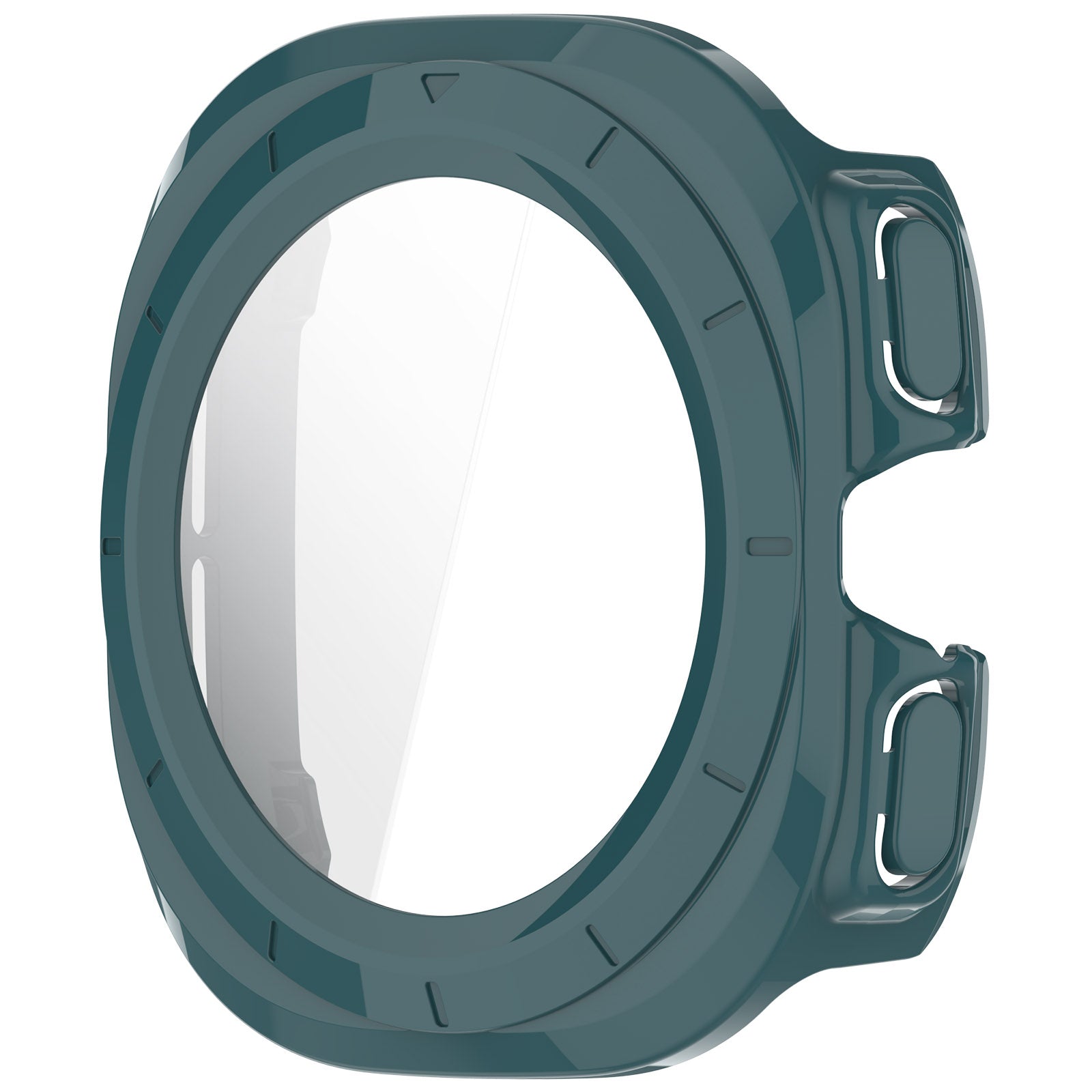 Schutzhülle mit Glas für Galaxy Watch Ultra 2 / 1, Bizon Case Watch Adamo, Grün