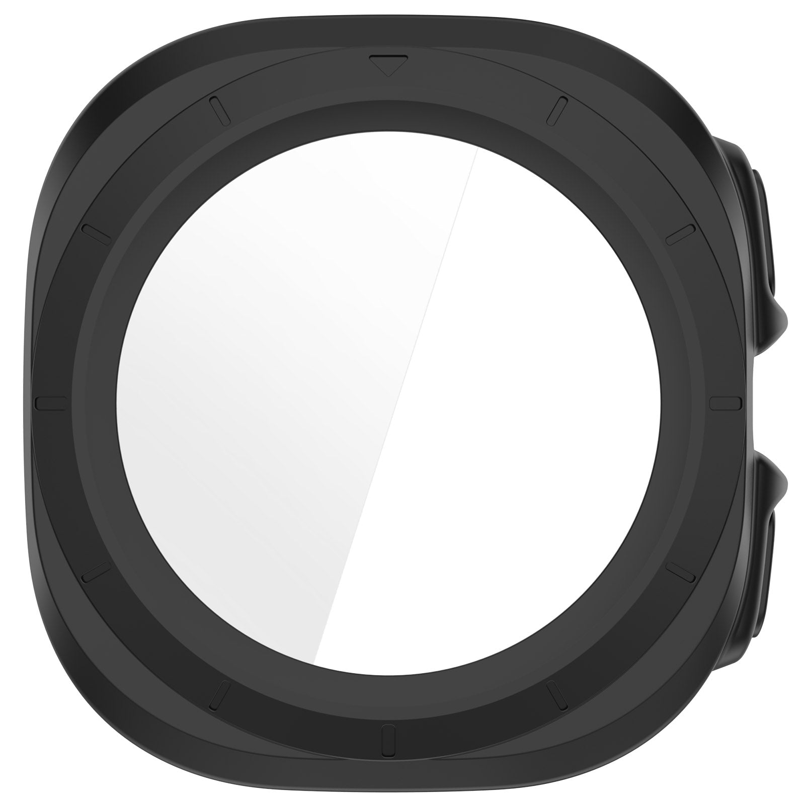 Schutzhülle mit Glas für Galaxy Watch Ultra 2 / 1, Bizon Case+Glass Watch, mattes Schwarz