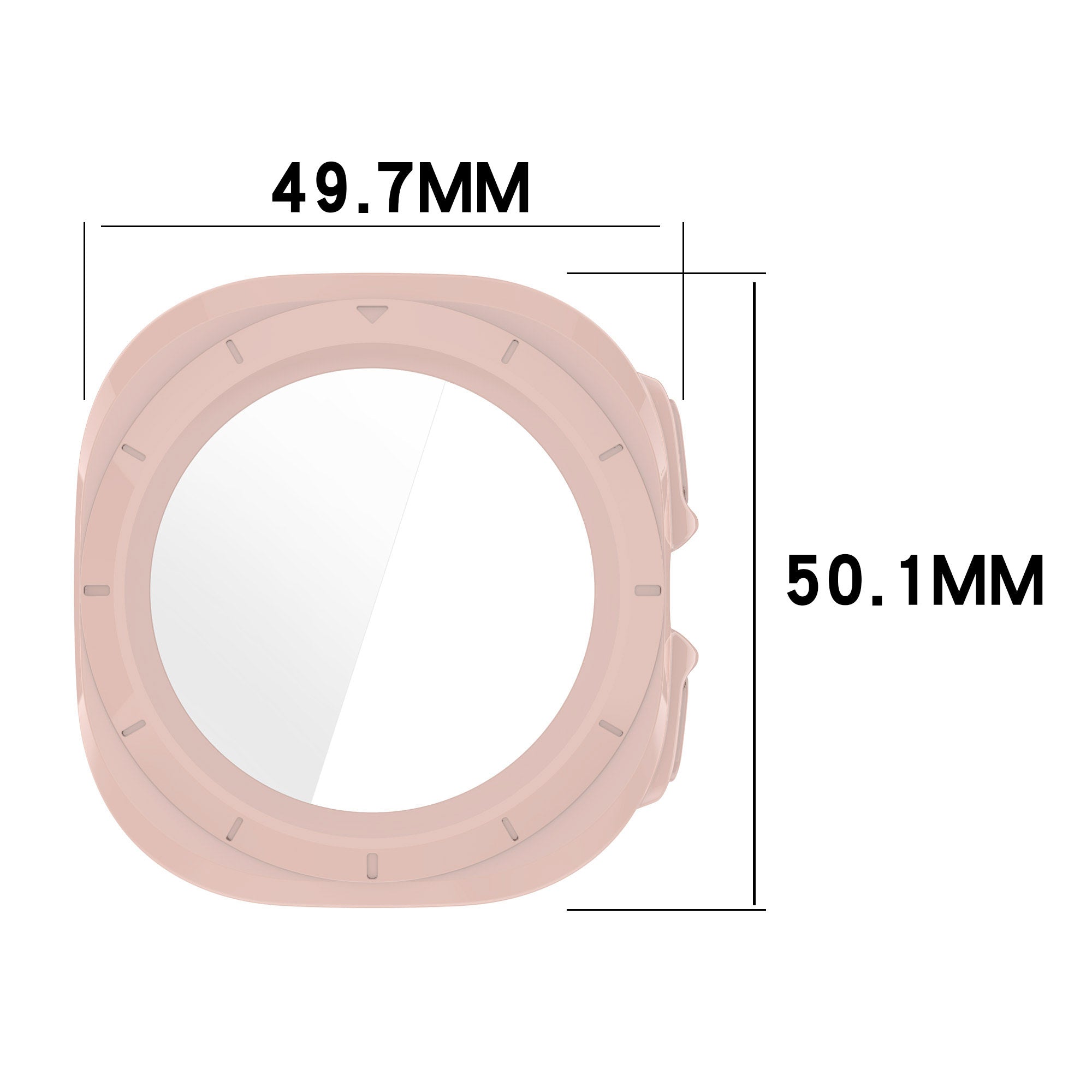 Schutzhülle mit Glas für Galaxy Watch Ultra 2 / 1, Bizon Case+Glass Watch, Rosa