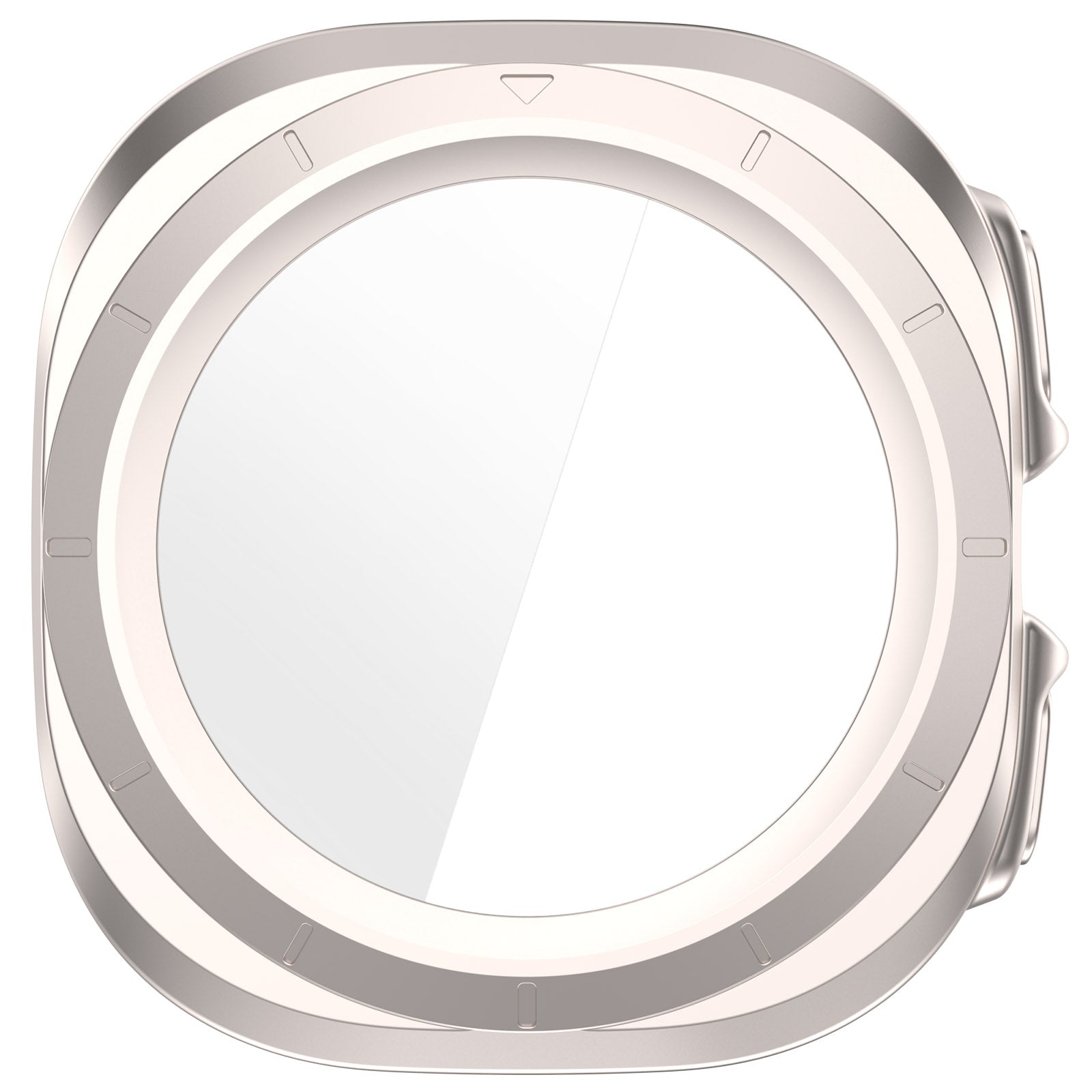 Schutzhülle mit Glas für Galaxy Watch Ultra 2 / 1, Bizon Case+Glass Watch, satiniertes Champagner