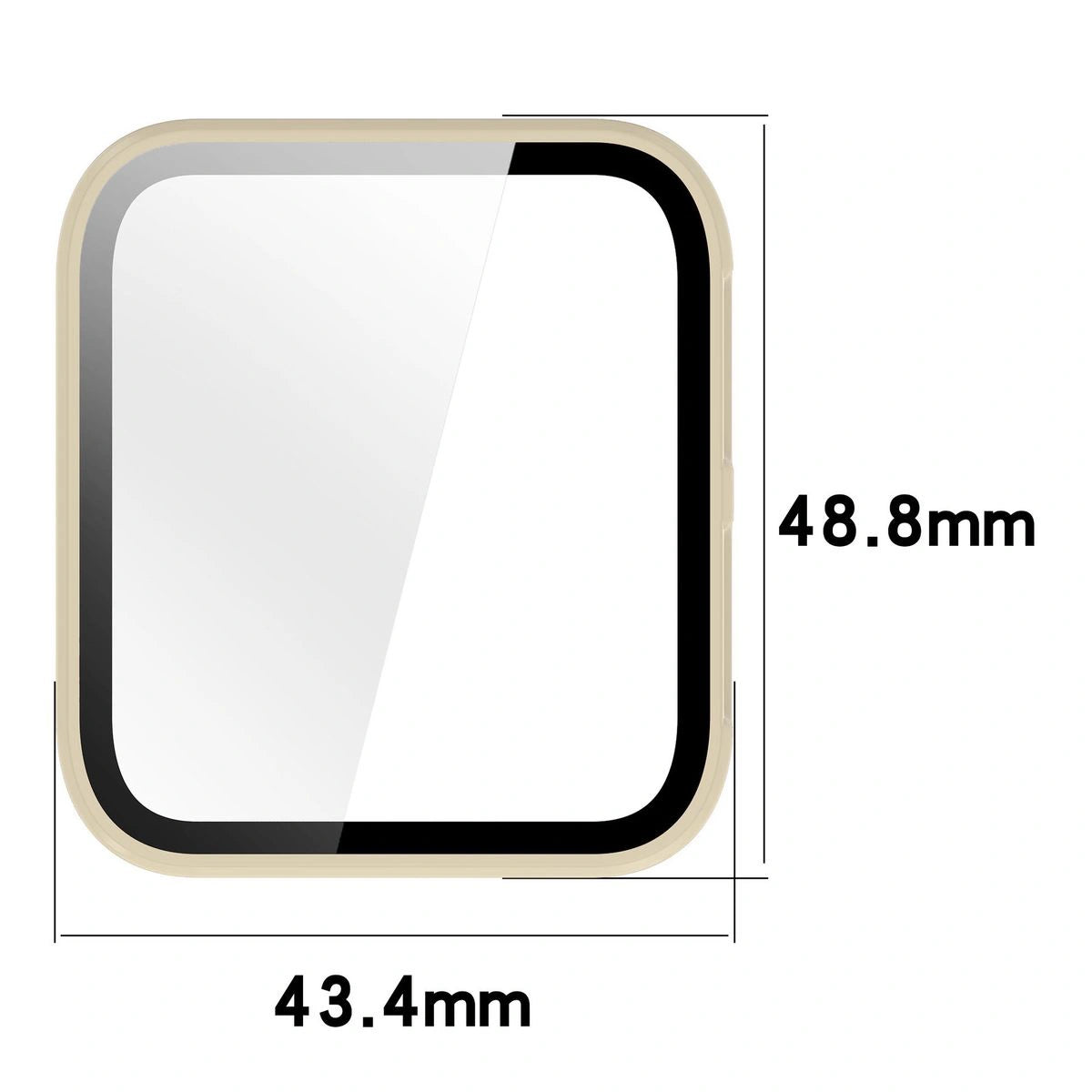 Schutzhülle mit Glas für Garmin Venu X1, Bizon Case+Glass Watch, Beige
