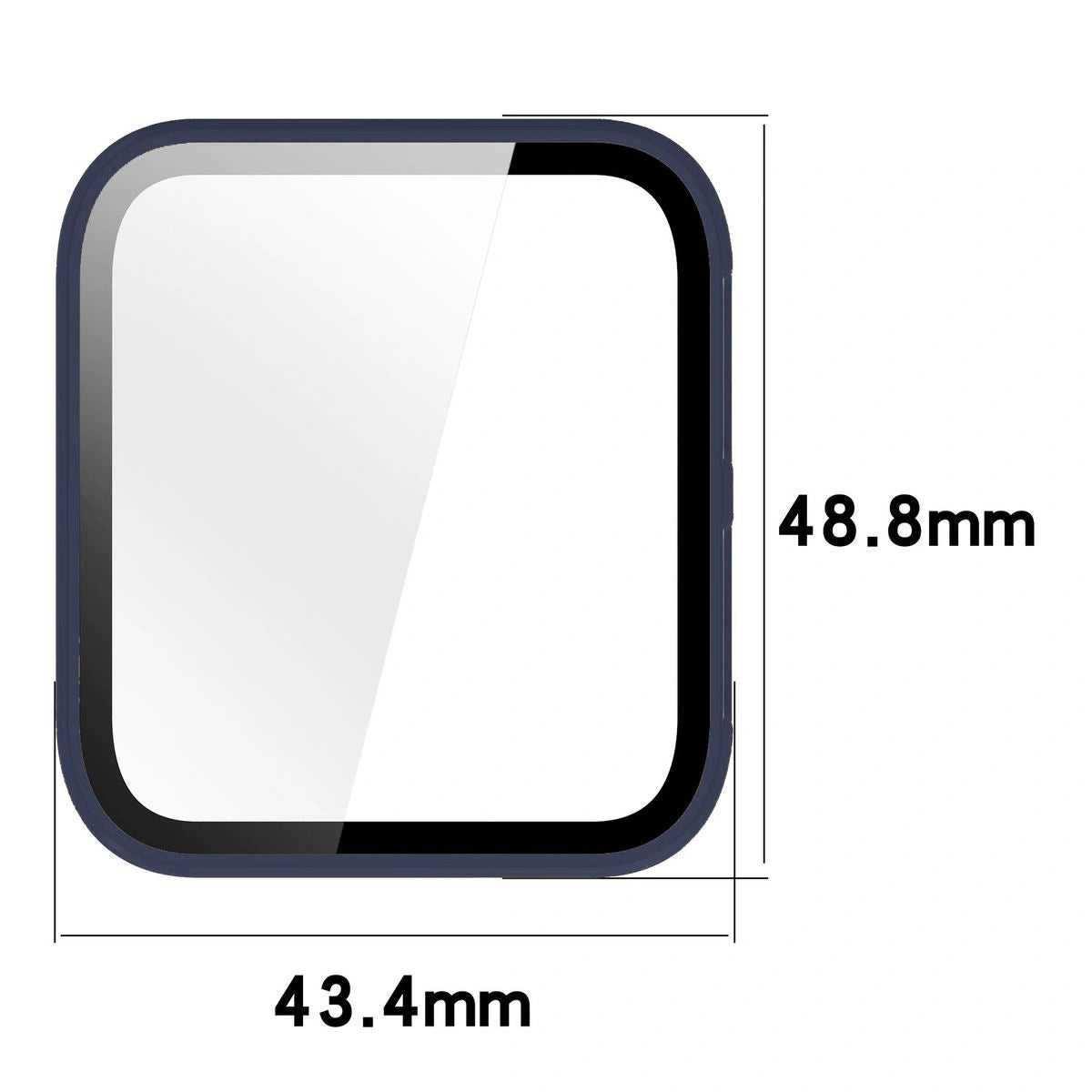 Schutzhülle mit Glas für Garmin Venu X1, Bizon Case+Glass Watch, Blau