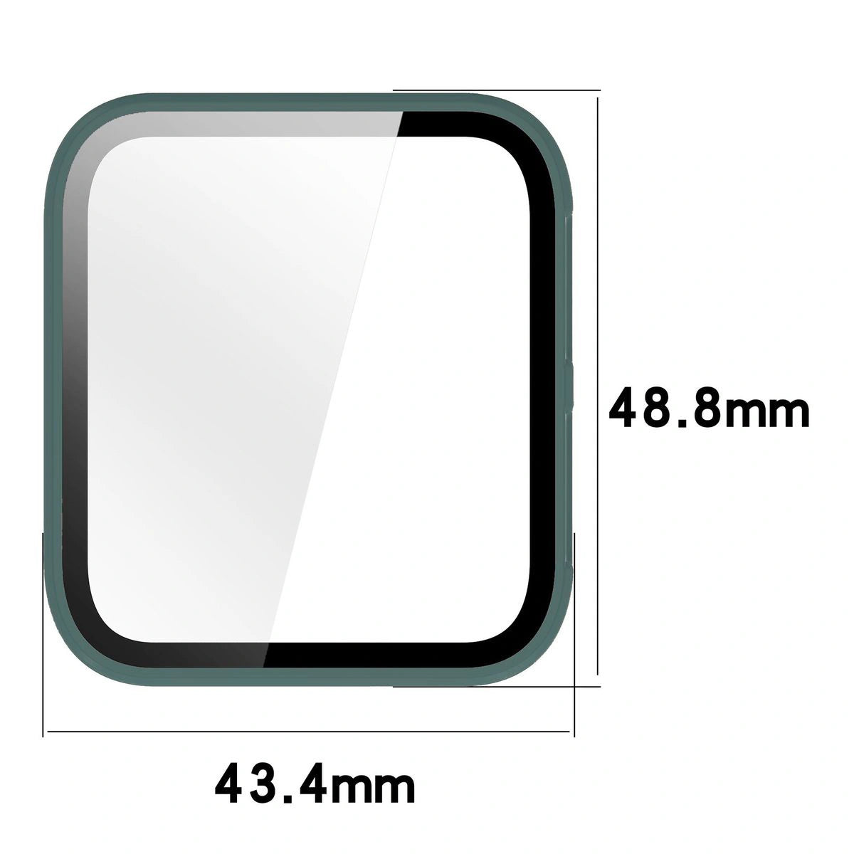 Schutzhülle mit Glas für Garmin Venu X1, Bizon Case+Glass Watch, Grün