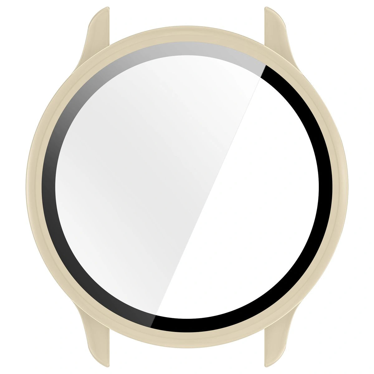 Schutzhülle mit Glas für Garmin Vivoactive 6, Bizon Case+Glass Watch, Beige