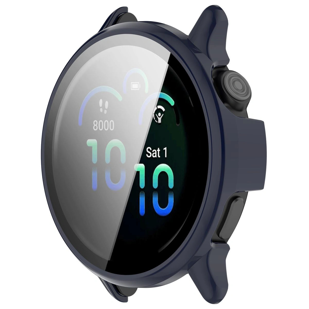 Schutzhülle mit Glas für Garmin Vivoactive 6, Bizon Case+Glass Watch, Blau