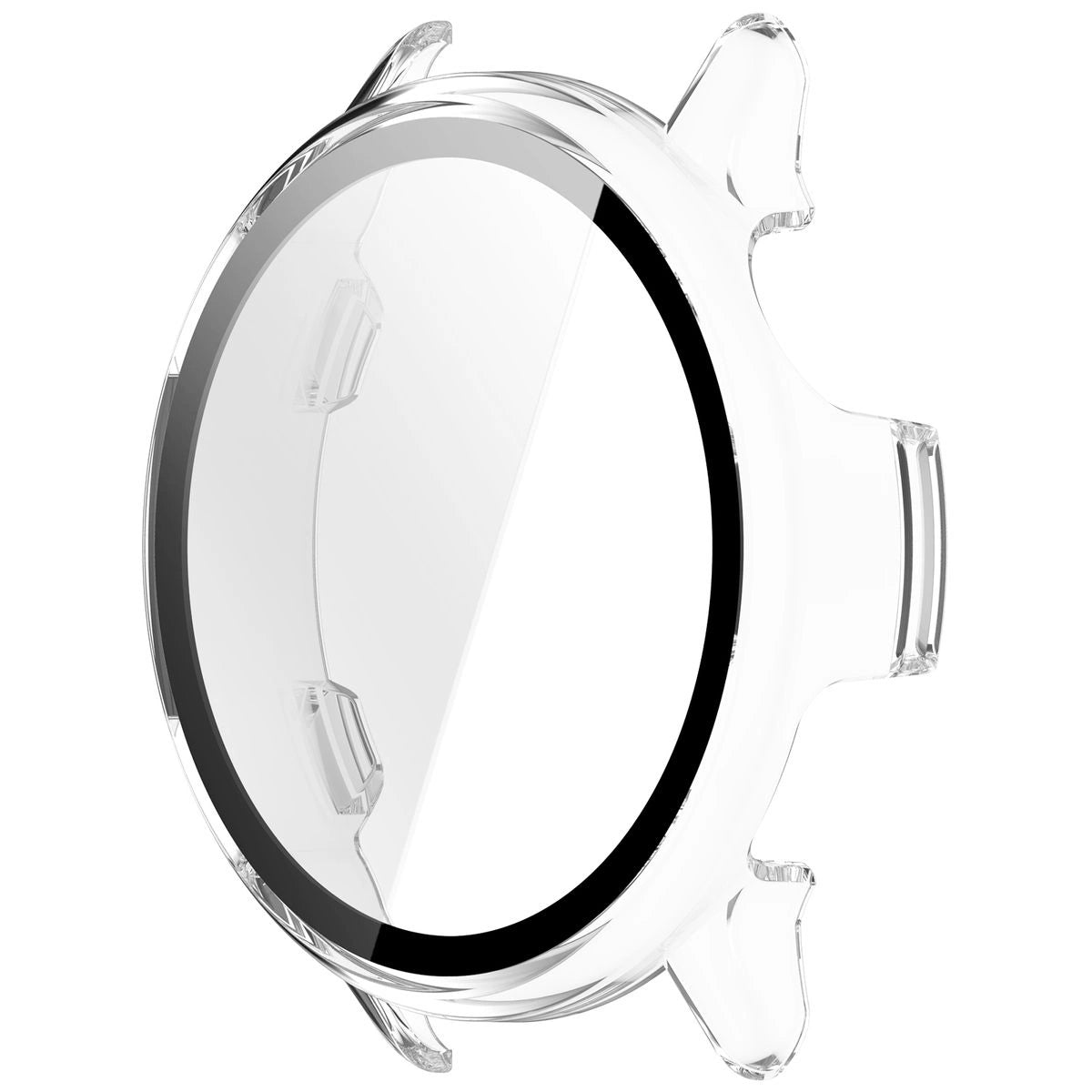 Schutzhülle mit Glas für Garmin Vivoactive 6, Bizon Case+Glass Watch, Trasparent